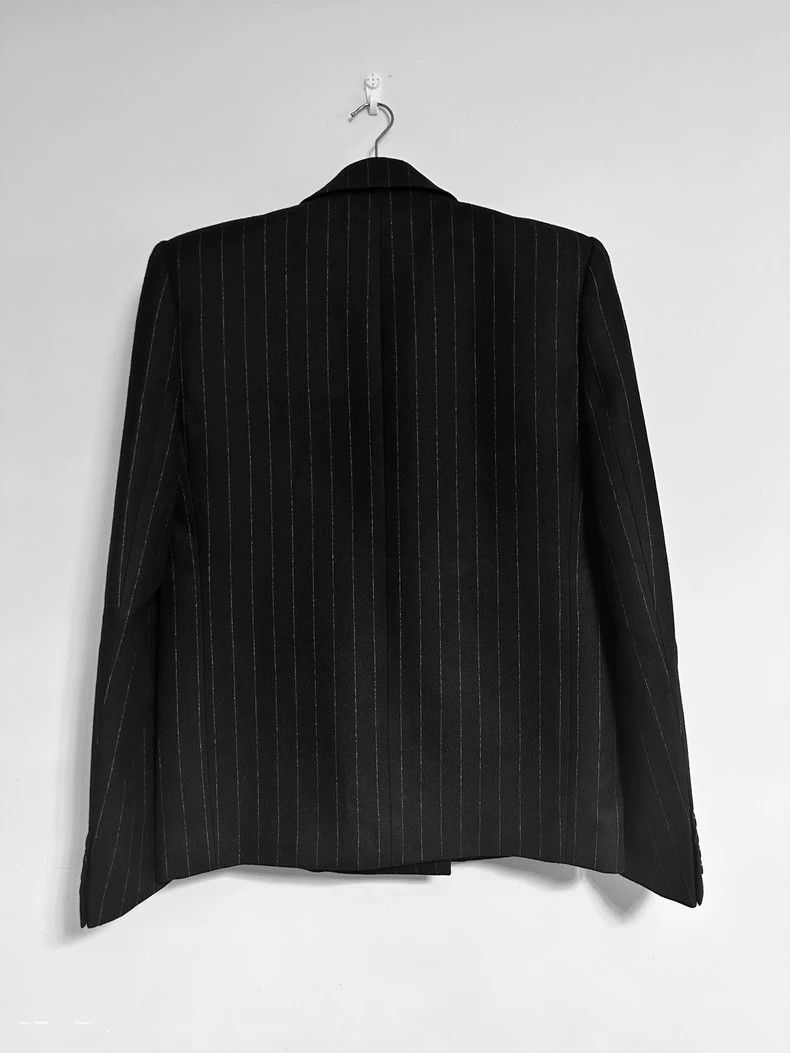 Saint Laurent Paris saint Laurent paris23fw Shoulder Pad Wool Stripe blazer 25 Size 50R - 2 Thumbnail