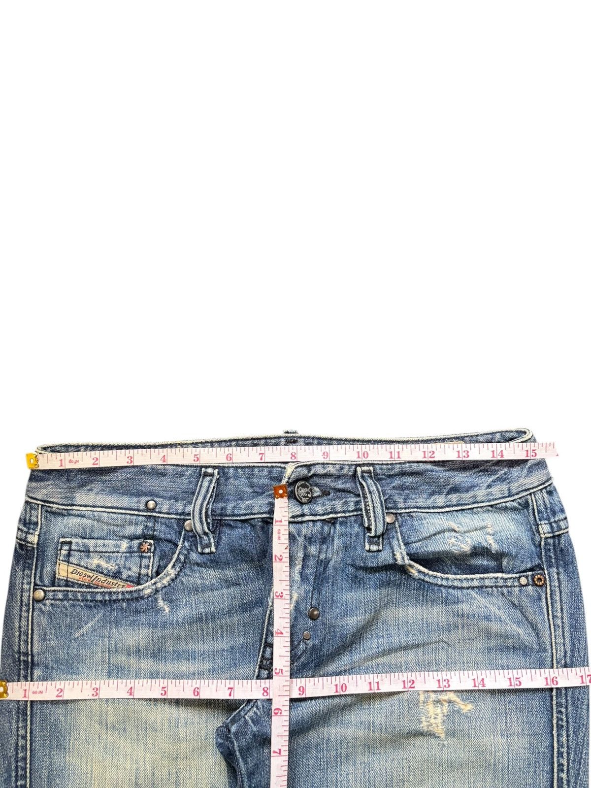 Diesel Vintage Italy Diesel Lhela Mud Wash Distressed Jeans Size 30" / US 8 / IT 44 - 6 Thumbnail