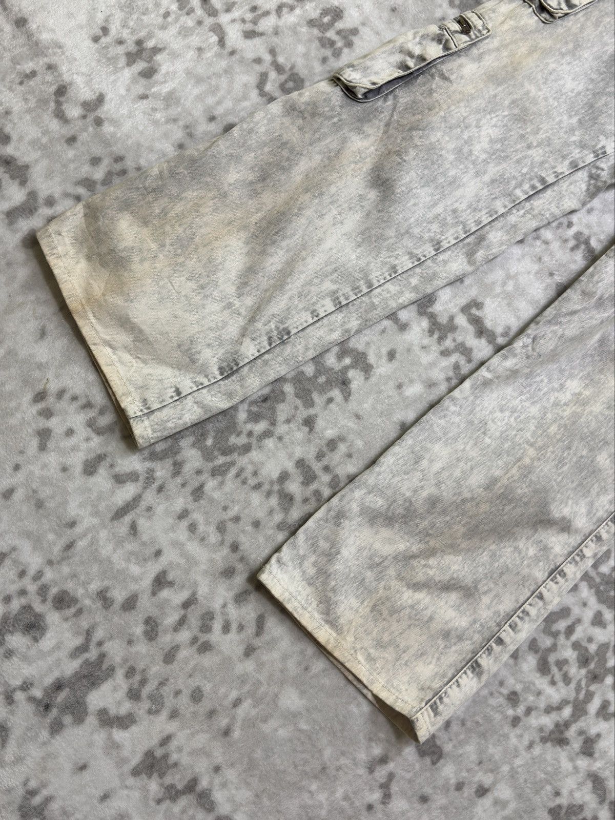 Morgan Homme Y2k Morgan Homme Grey Acid Wash Cargo Sun Faded Denim Size US 28 / EU 44 - 8 Thumbnail