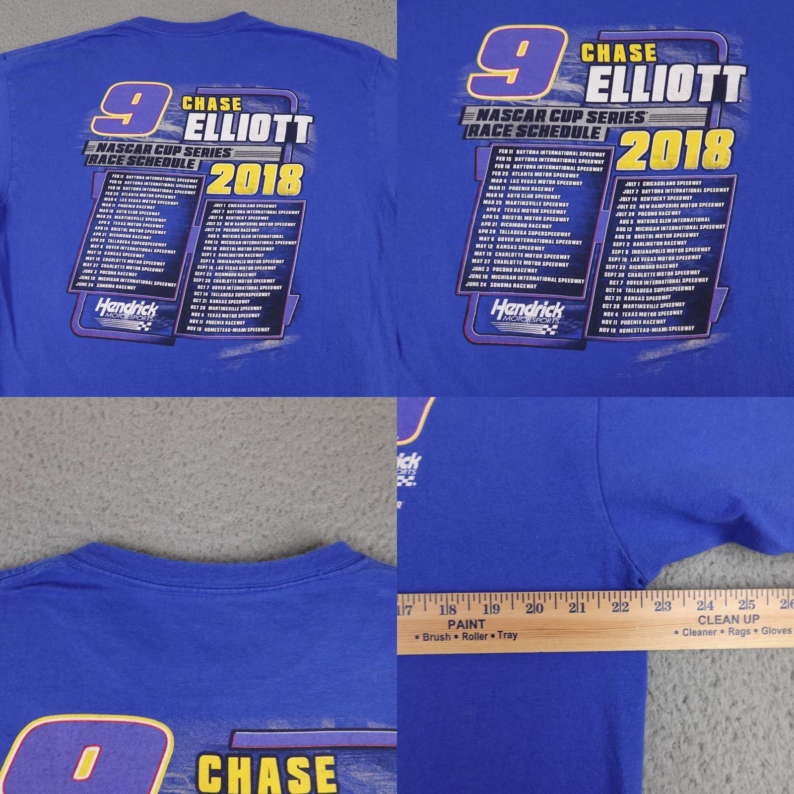 Vintage Hendricks Motor Sports NASCAR Chase Elliot #9 2018 Cup Series Shirt Mens XL Blue Size US XL / EU 56 / 4 - 8 Thumbnail