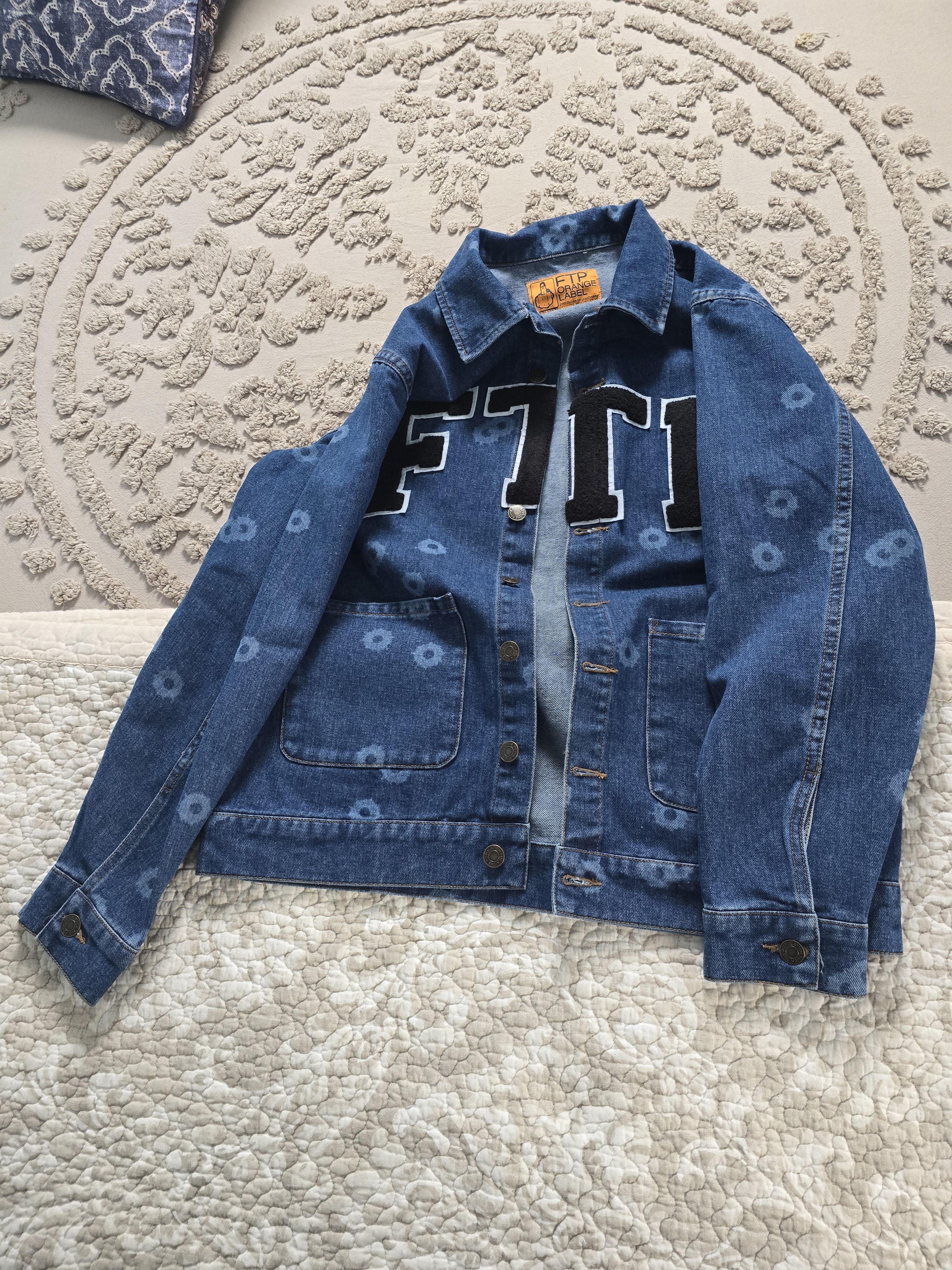 Fuck The Population FTP Bullet Hole Denim Jacket Size US S / EU 44-46 / 1 - 1 Thumbnail