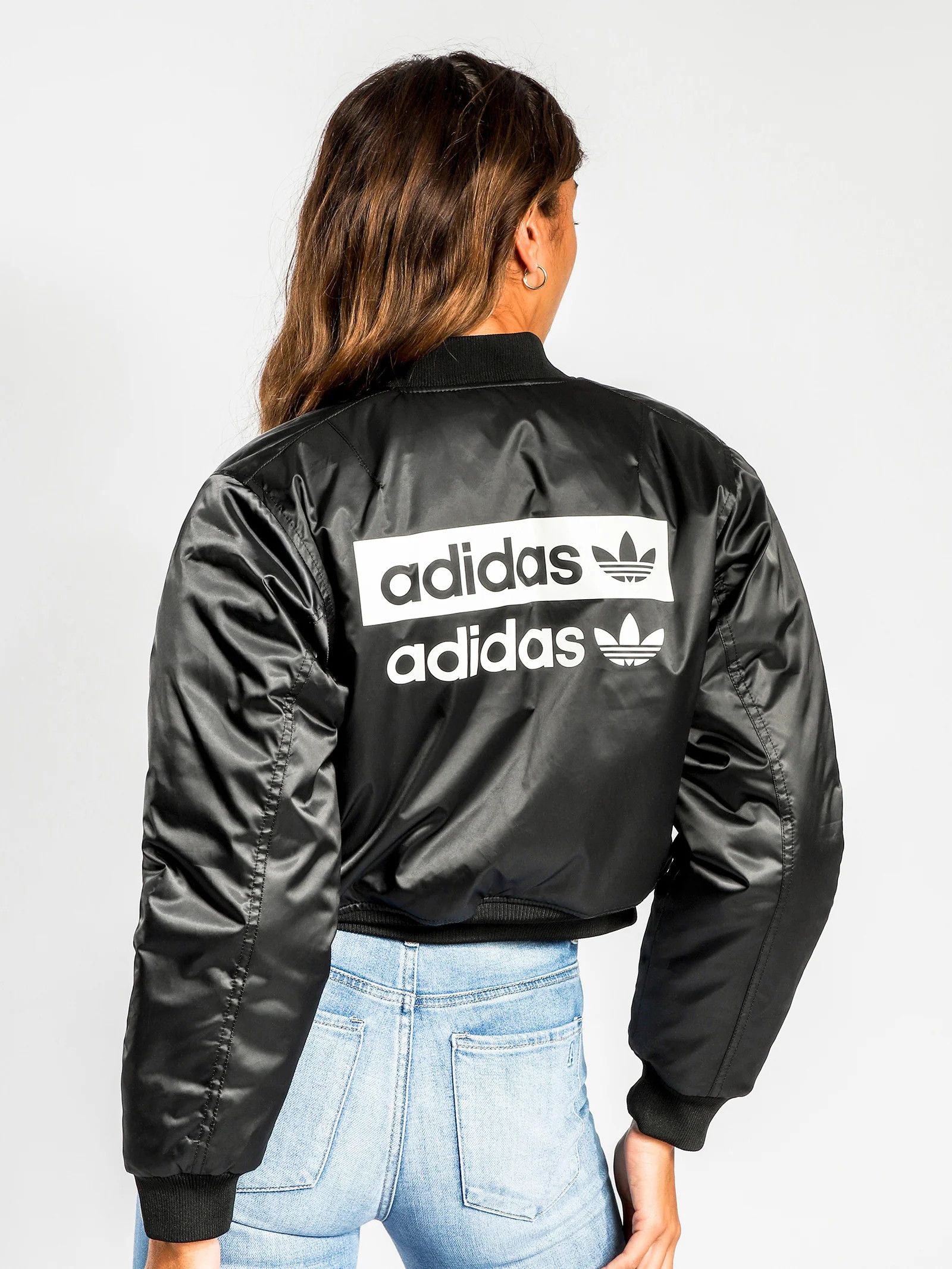 Adidas adidas women's cropped bomber jacket (free leopard tee) Size M / US 6-8 / IT 42-44 - 7 Thumbnail