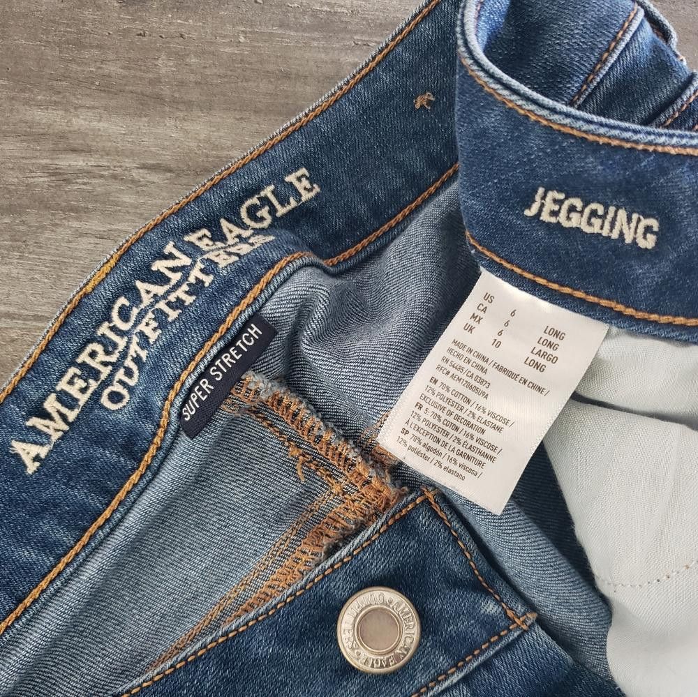Designer Denim Super Stretch AEO Long Skinny Jean Size 28" / US 6 / IT 42 - 3 Thumbnail