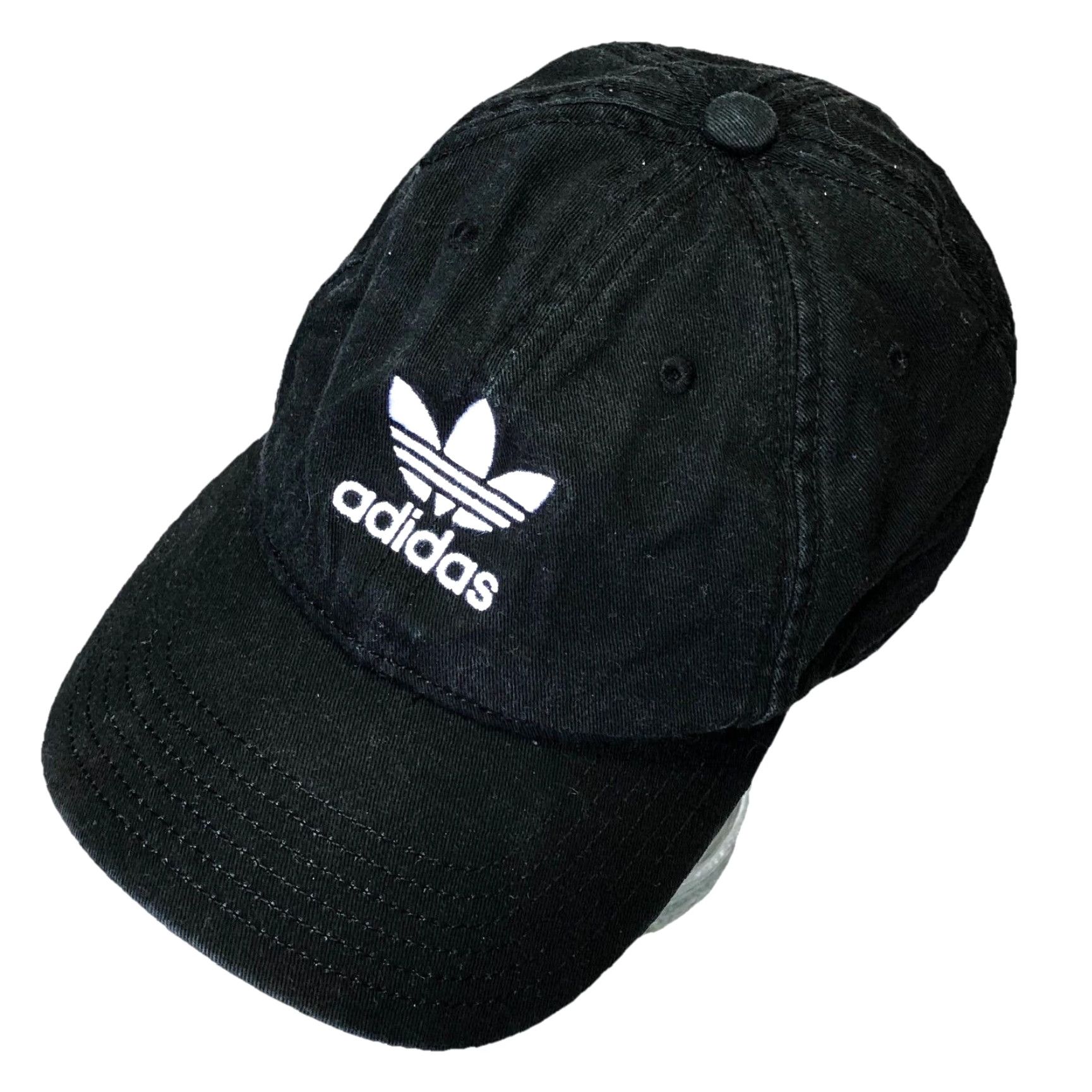 Adidas Adidas Hat Cap Baseball Dad Trefoil Logo Spell Out Black White Adjustable Men M1 Size ONE SIZE - 3 Thumbnail