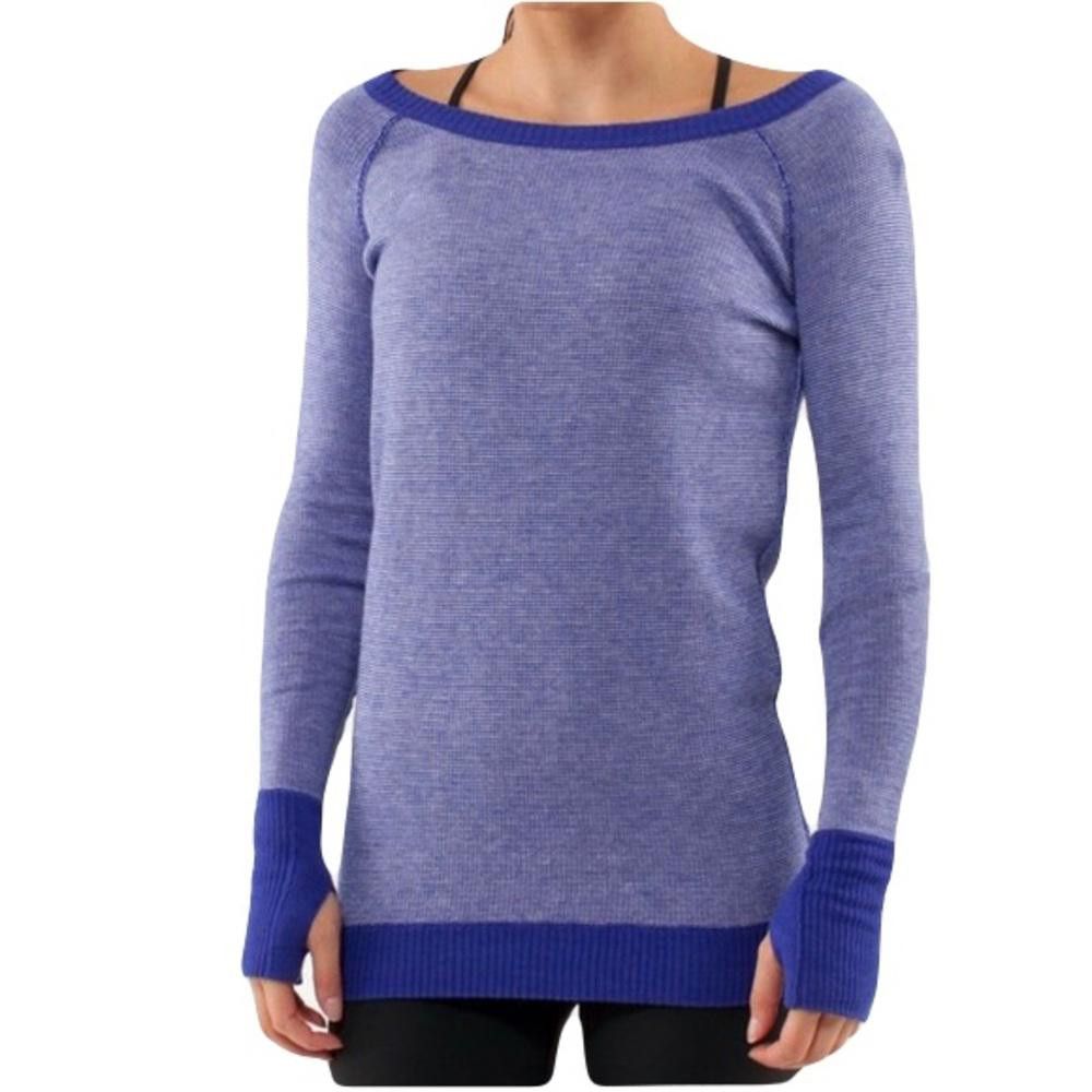 Lululemon Lululemon Chai Time II Reversible Knit Sweater Blue 8 Size M / US 6-8 / IT 42-44 - 2 Thumbnail