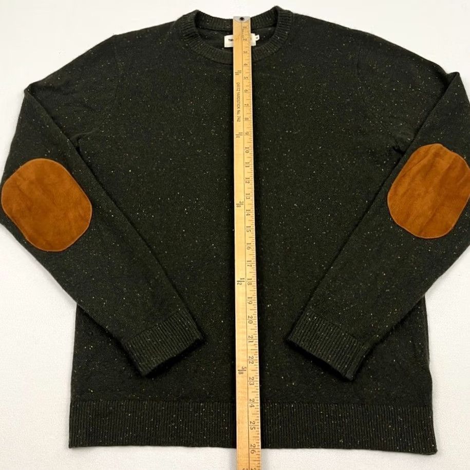 Taylor Stitch Taylor Stitch Cashmere Sweater Mens 38 S Green Donegal Speckled Elbow Patch Crew Size US S / EU 44-46 / 1 - 5 Thumbnail