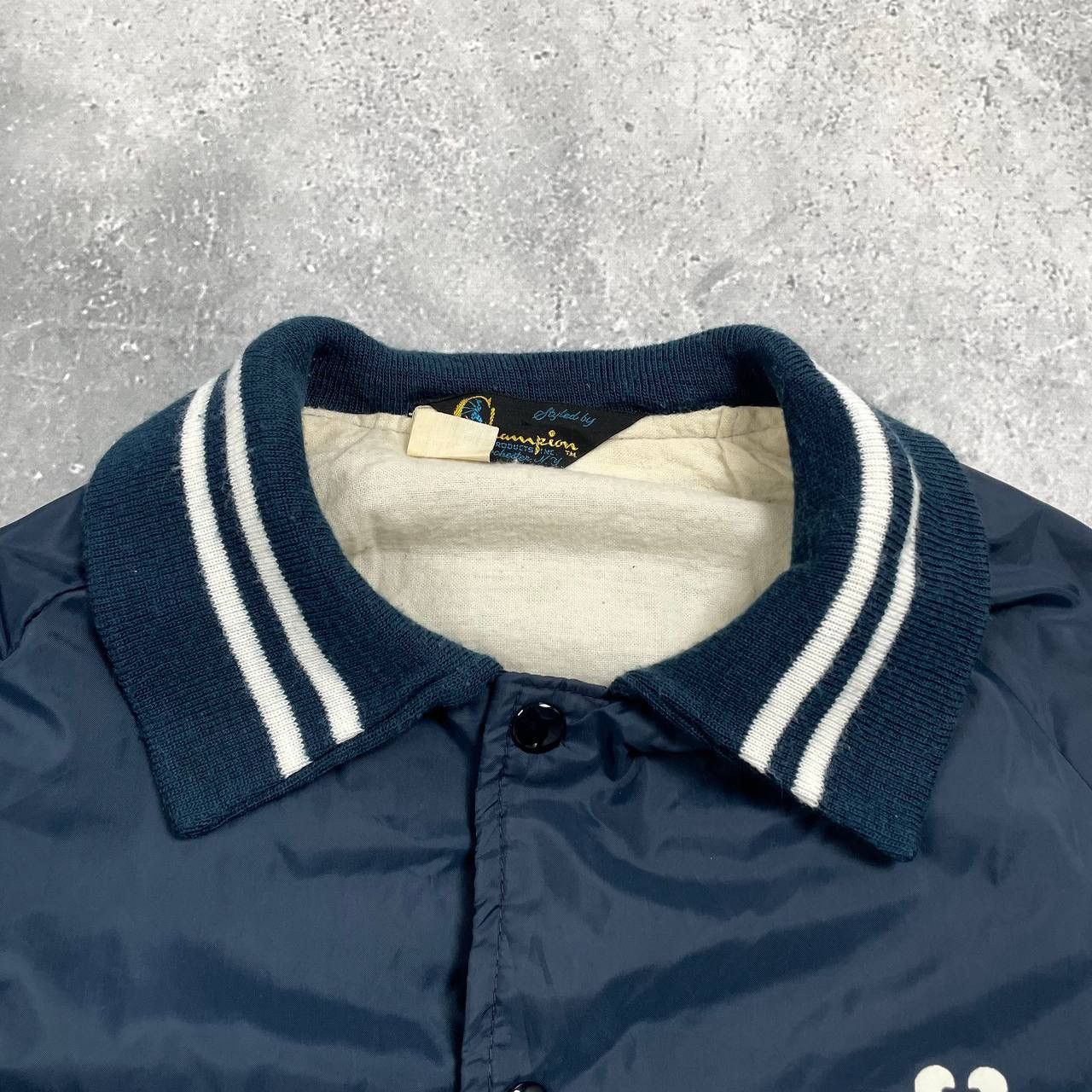 Champion Vintage 60s 70s Champion Running Man Bomber Jacket USA Blue Size US S / EU 44-46 / 1 - 3 Thumbnail