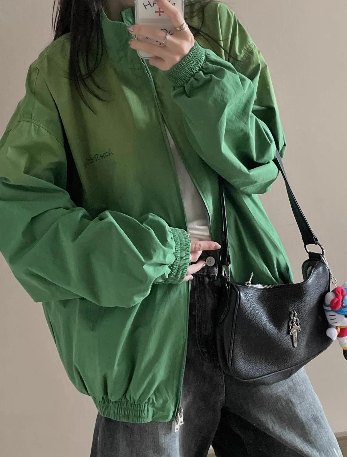 Acne Studios Acne 1996 Logo Oversized Unisex Jkt ForestGreen 44 Size M / US 6-8 / IT 42-44 - 6 Thumbnail