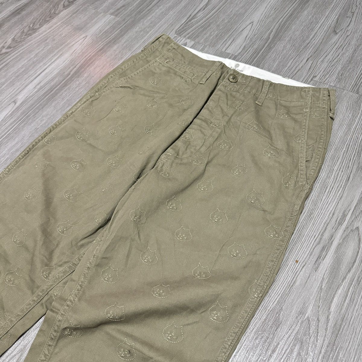 Issey Miyake × Ne-Net Nenet All-over Embroidery Pants Size US 28 / EU 44 - 2 Thumbnail