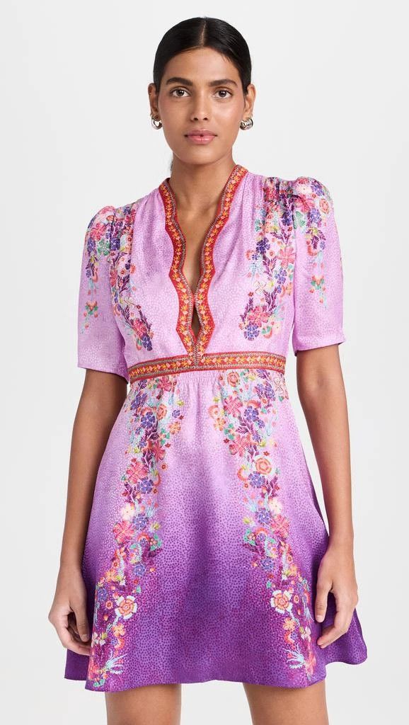 Other o1s22i1n0924 Silk Mini Dress in Purple Size XS / US 0-2 / IT 36-38 - 1 Thumbnail