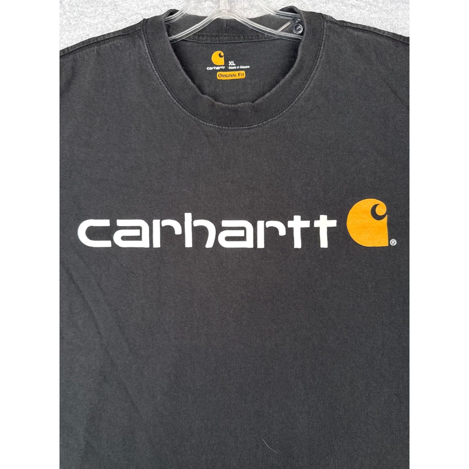 Carhartt VINTAGE Carhartt Shirt Men Large Black Short Sleeve Crew Neck 100% Cotton Workwear Size US L / EU 52-54 / 3 - 6 Thumbnail