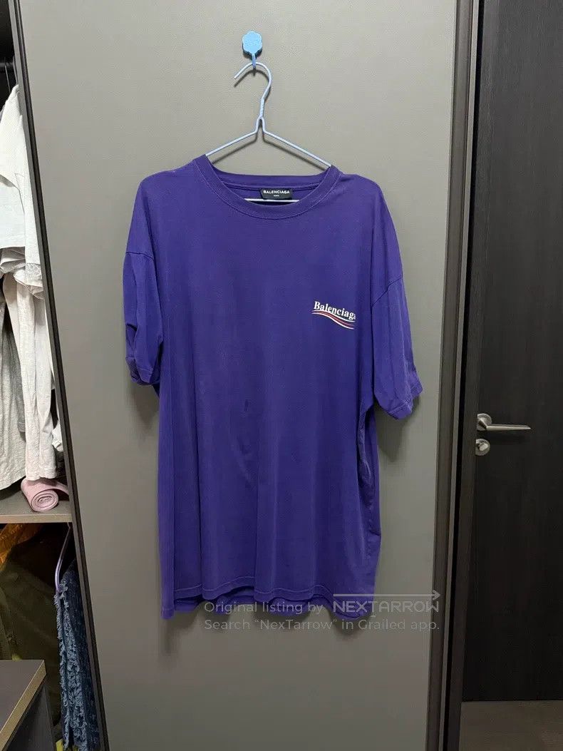 Balenciaga Balenciaga Cola Short Sleeve, Men's Blue, Size L Size US L / EU 52-54 / 3 - 1 Thumbnail