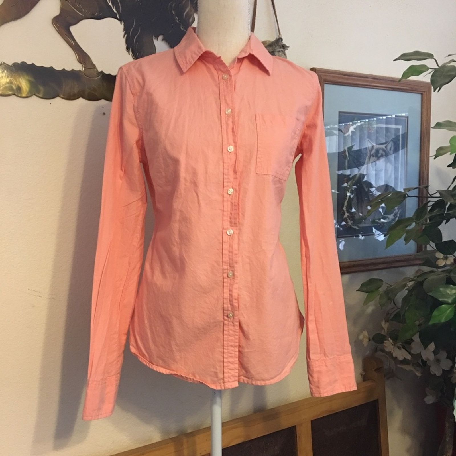 Merona Merona pink button front shirt XS Size XS / US 0-2 / IT 36-38 - 2 Thumbnail