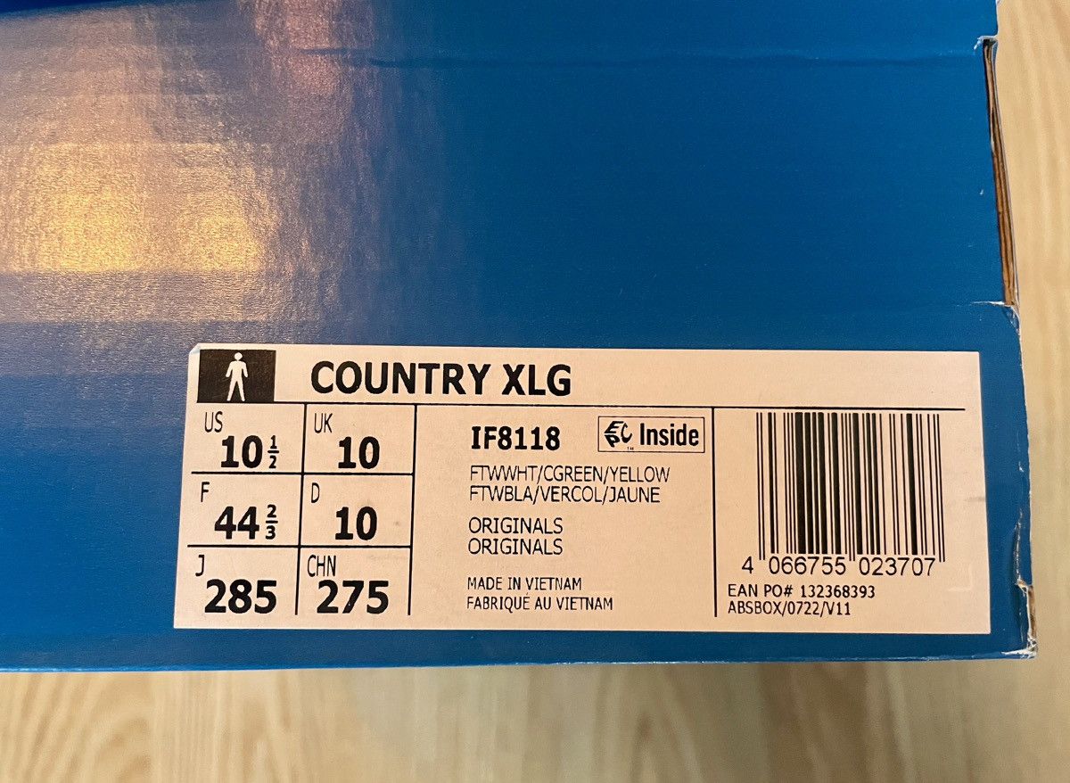 image of Adidas Country Xlg Shoes in White, Men's (Size 10.5)