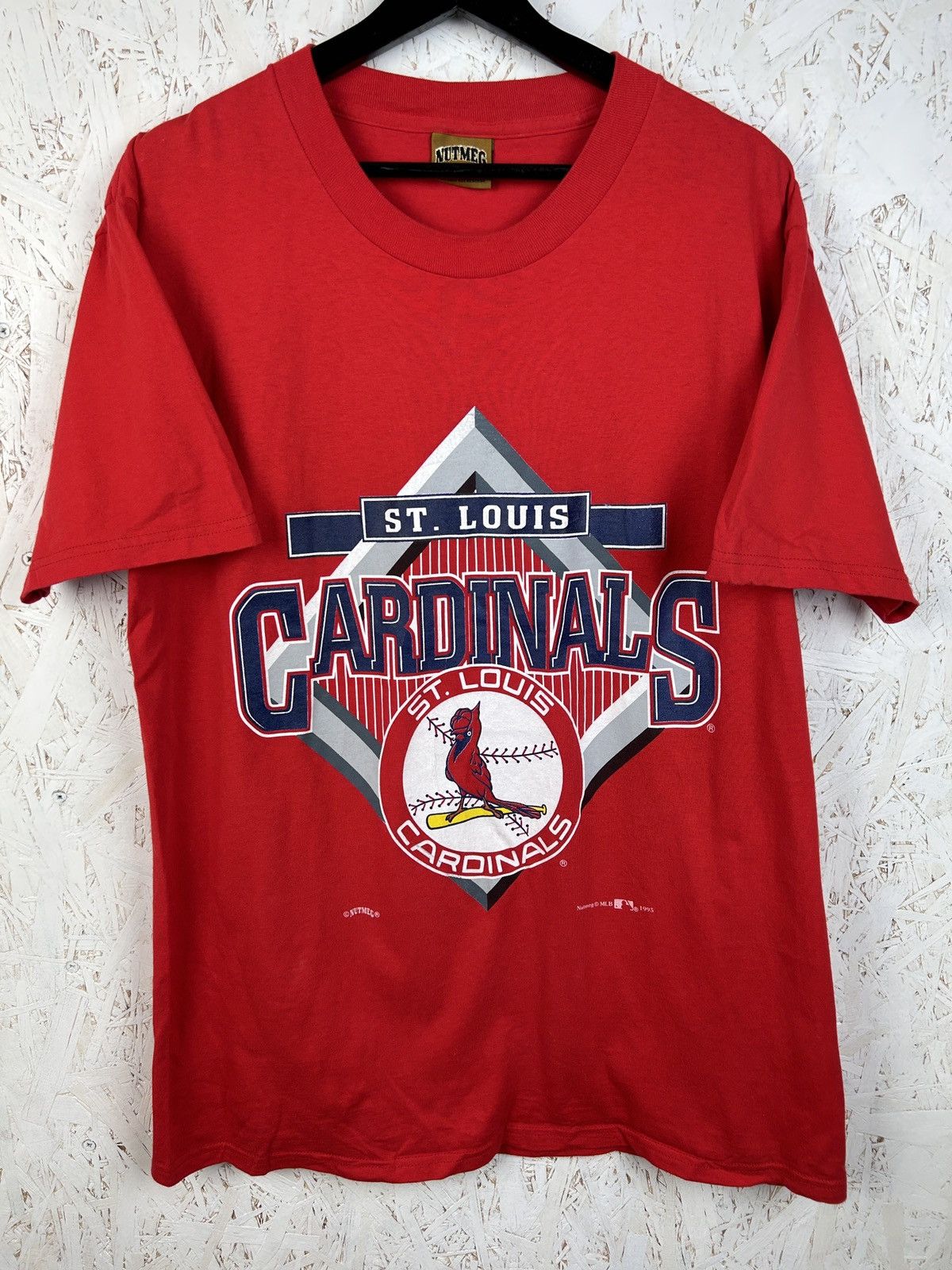 MLB 90s Vintage 1995 MLB St Louis Cardinals Short Sleeve T-Shirt Size US L / EU 52-54 / 3 - 1 Thumbnail