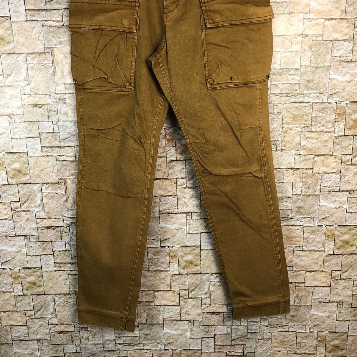 Japanese Brand Tkmixpice Brown utility Cargo big Multipocket Pants #A726 Size US 30 / EU 46 - 3 Thumbnail