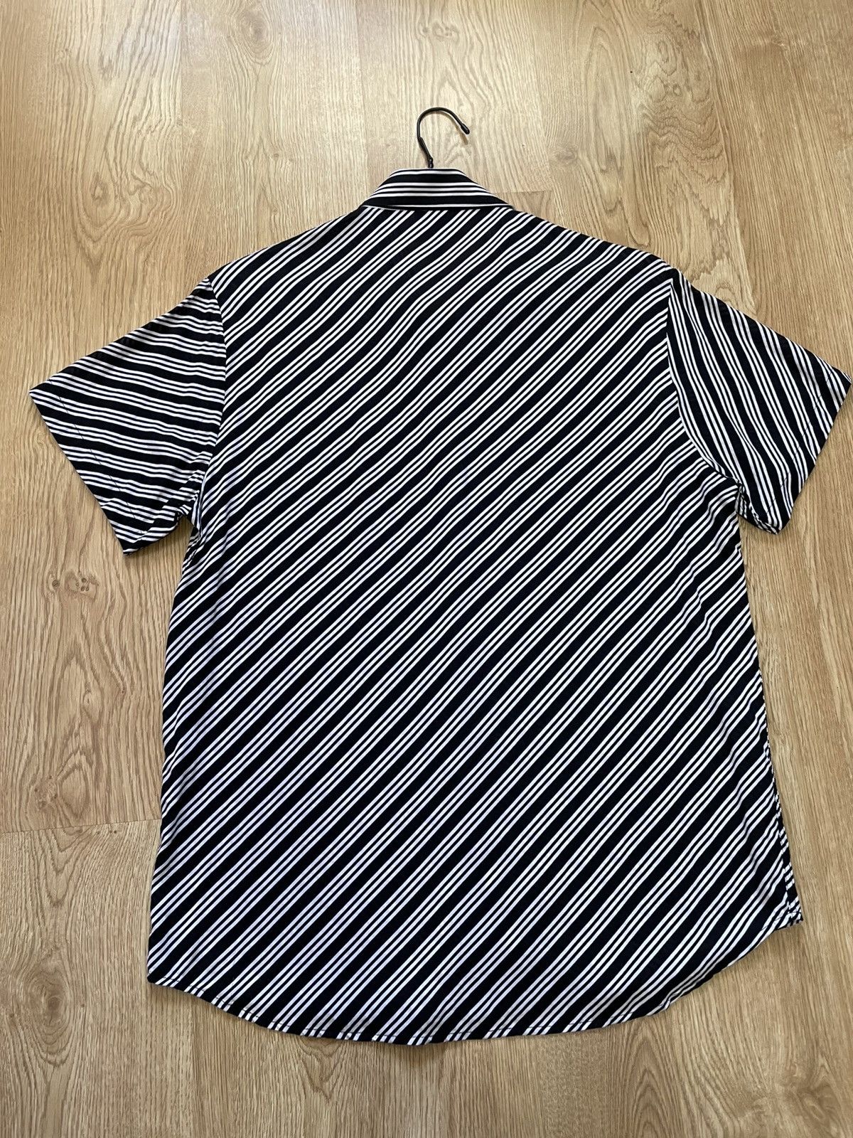 Emporio Armani Emporio Armani Striped Short Sleeve Shirt M/L Over Fit Size US M / EU 48-50 / 2 - 12 Thumbnail