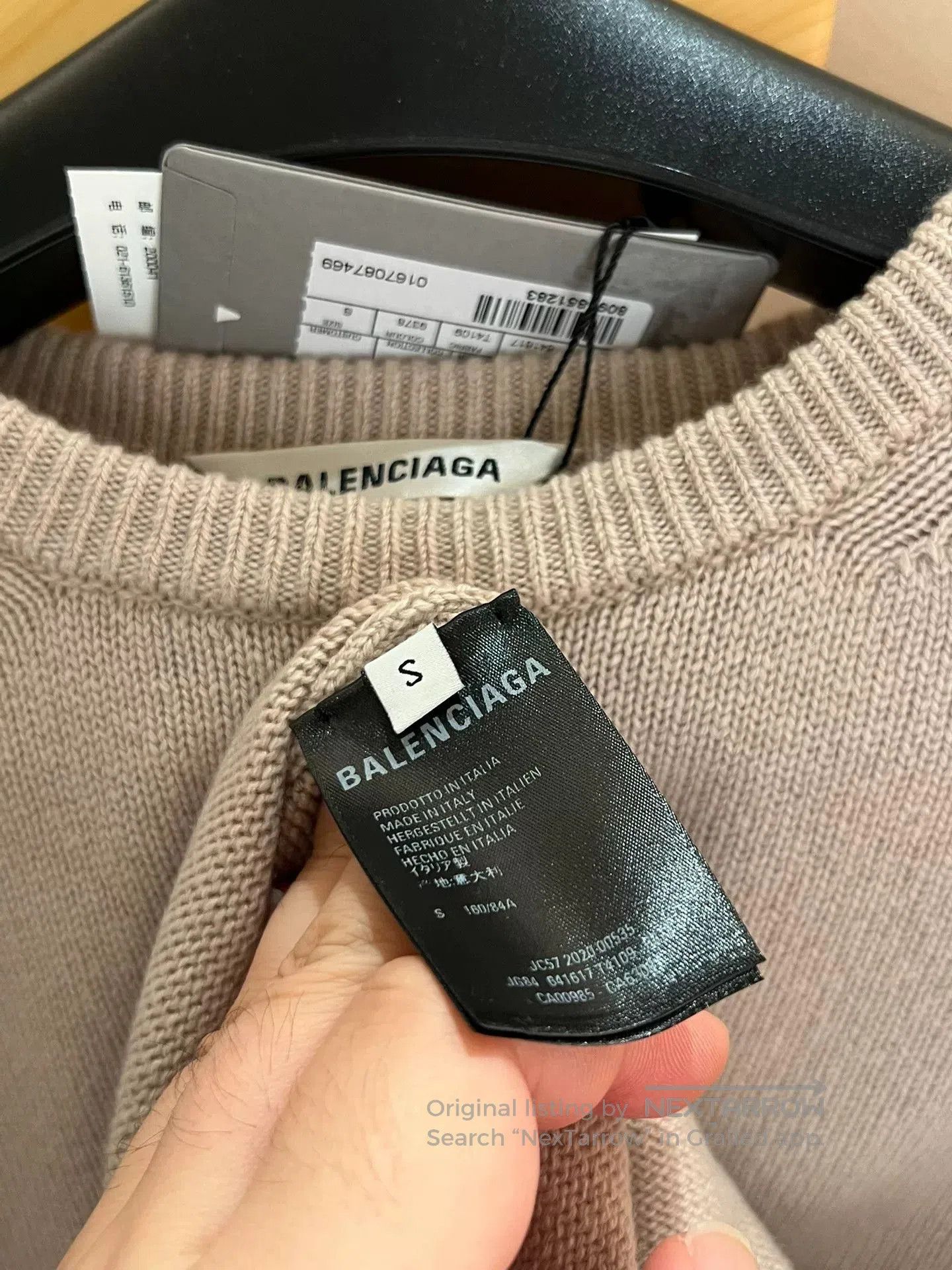 Balenciaga Balenciaga Logo Cashmere Sweater for Women. Size S / US 4 / IT 40 - 5 Thumbnail