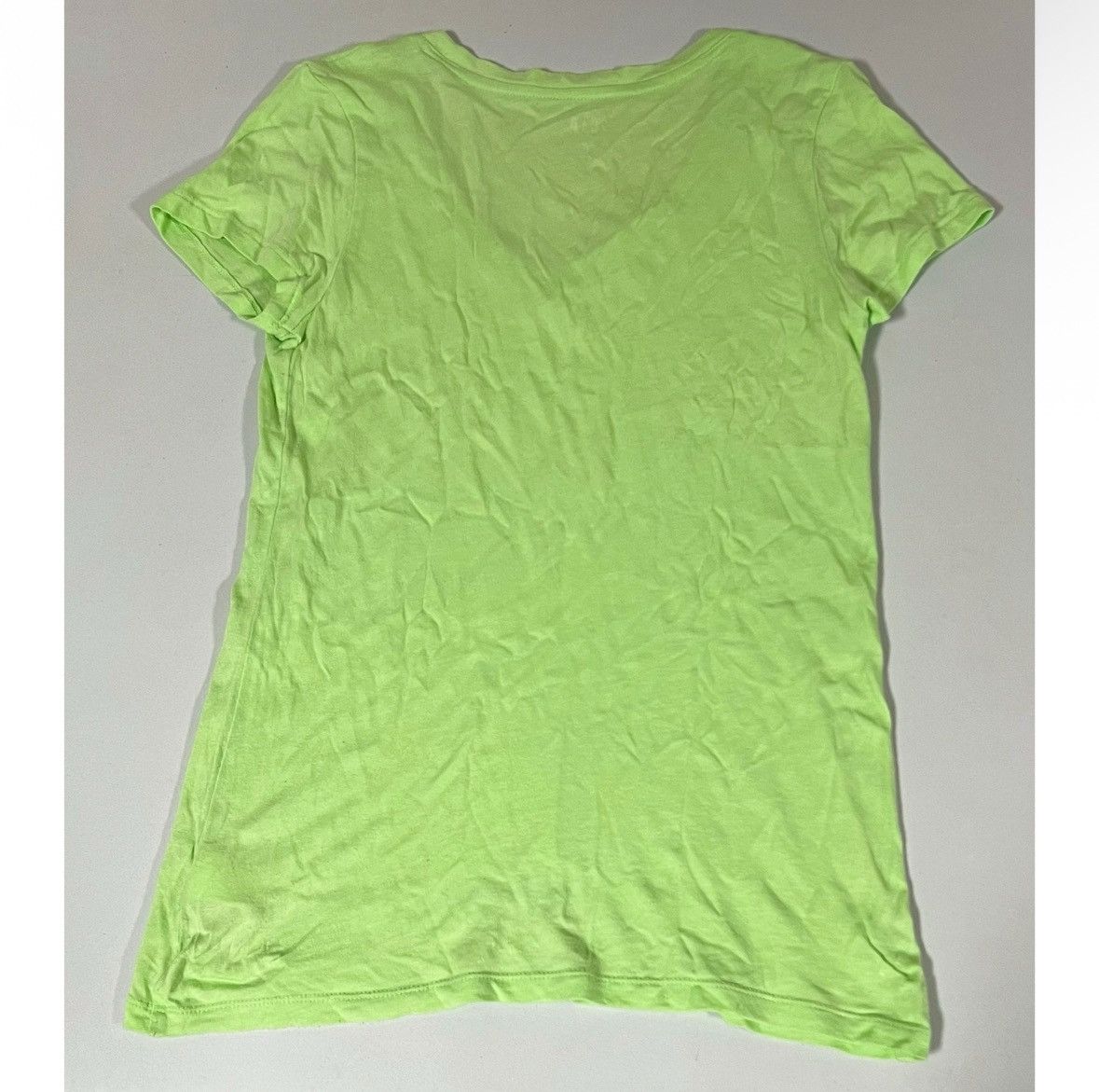 Gap Gap Lime Green Solid V-Neck Short Sleeve Shirt Top Tee XS 💚✨ Size US XS / EU 42 / 0 - 4 Thumbnail