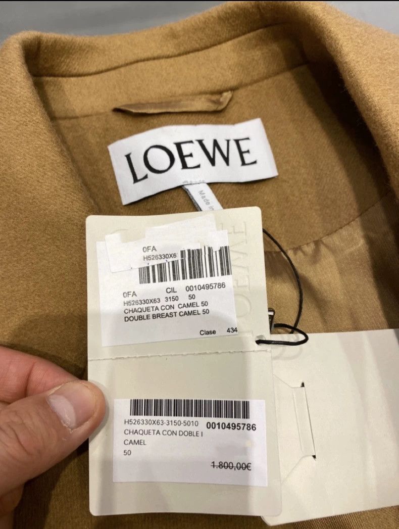 Loewe LOEWE Caramel brown men's woolen overcoat Size US M / EU 48-50 / 2 - 4 Thumbnail
