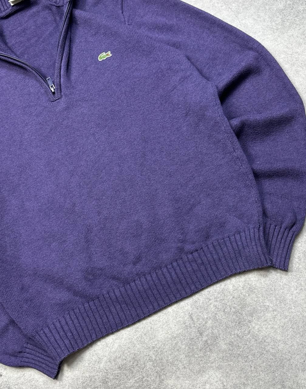 Lacoste Vintage Lacoste 1/4 Zip Knit Sweater, Size M (3) Size US M / EU 48-50 / 2 - 3 Thumbnail