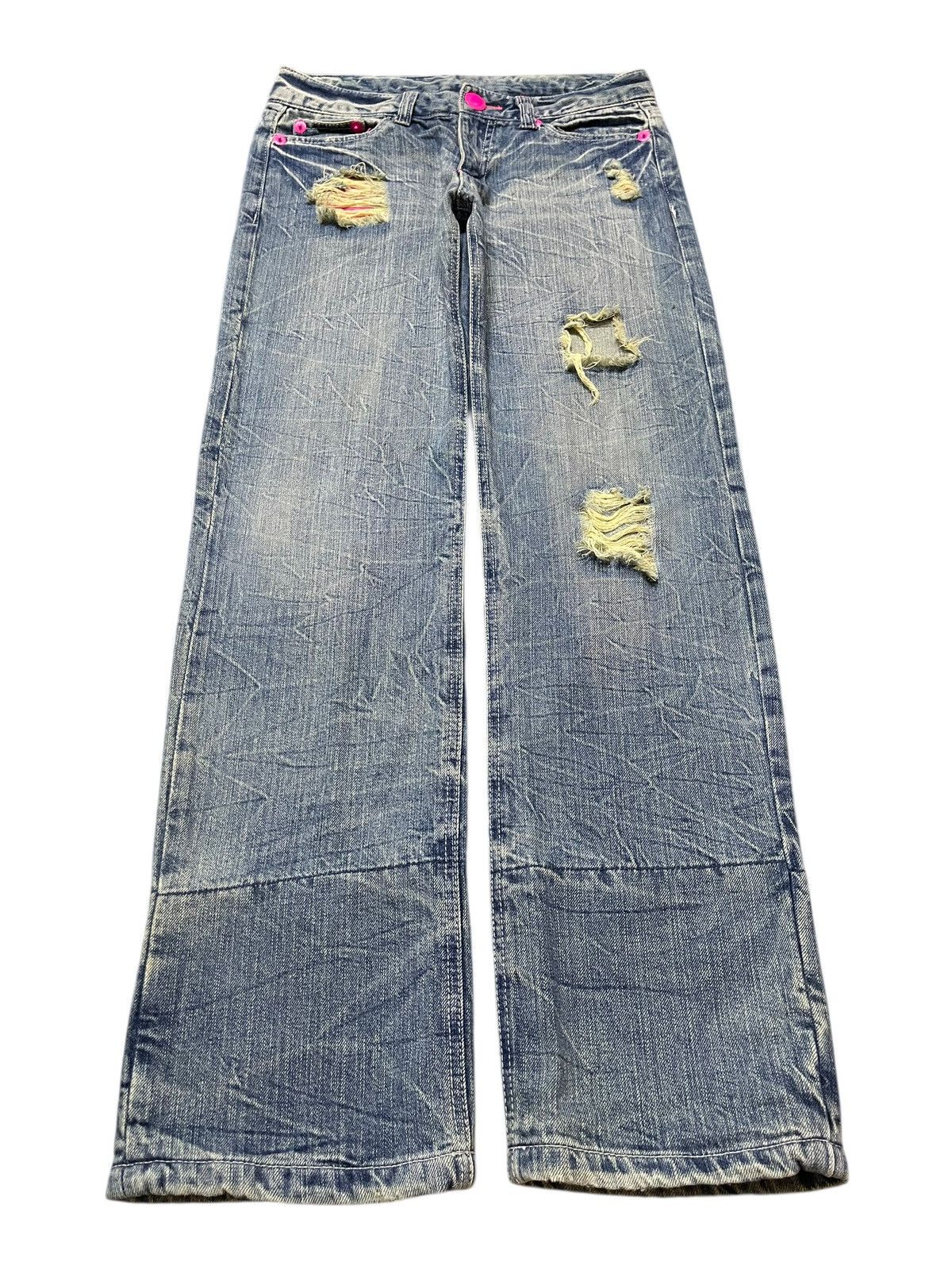 Kapital Vintage Japanese Brand Faded Wash Distressed Style Jeans Size US 30 / EU 46 - 1 Thumbnail
