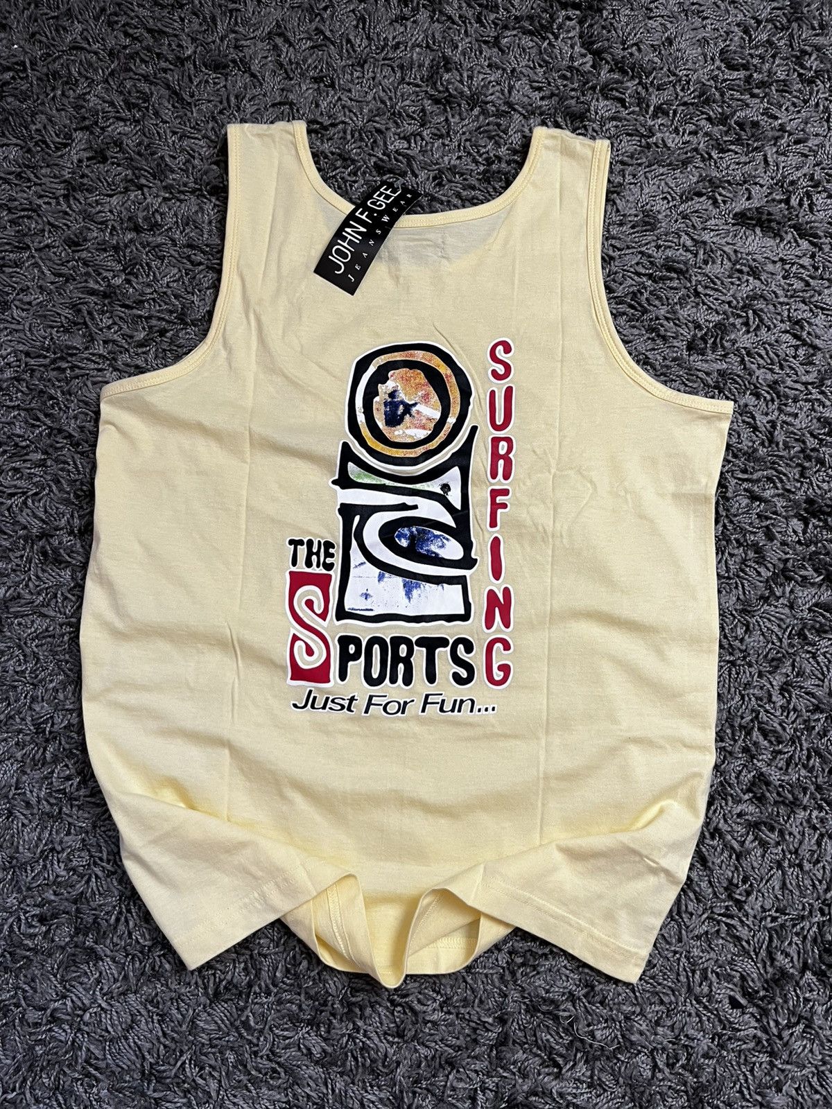 Sun Surf John F. Gee Yellow Surfing Sports Tank Top — New with Tags Size US L / EU 52-54 / 3 - 2 Thumbnail