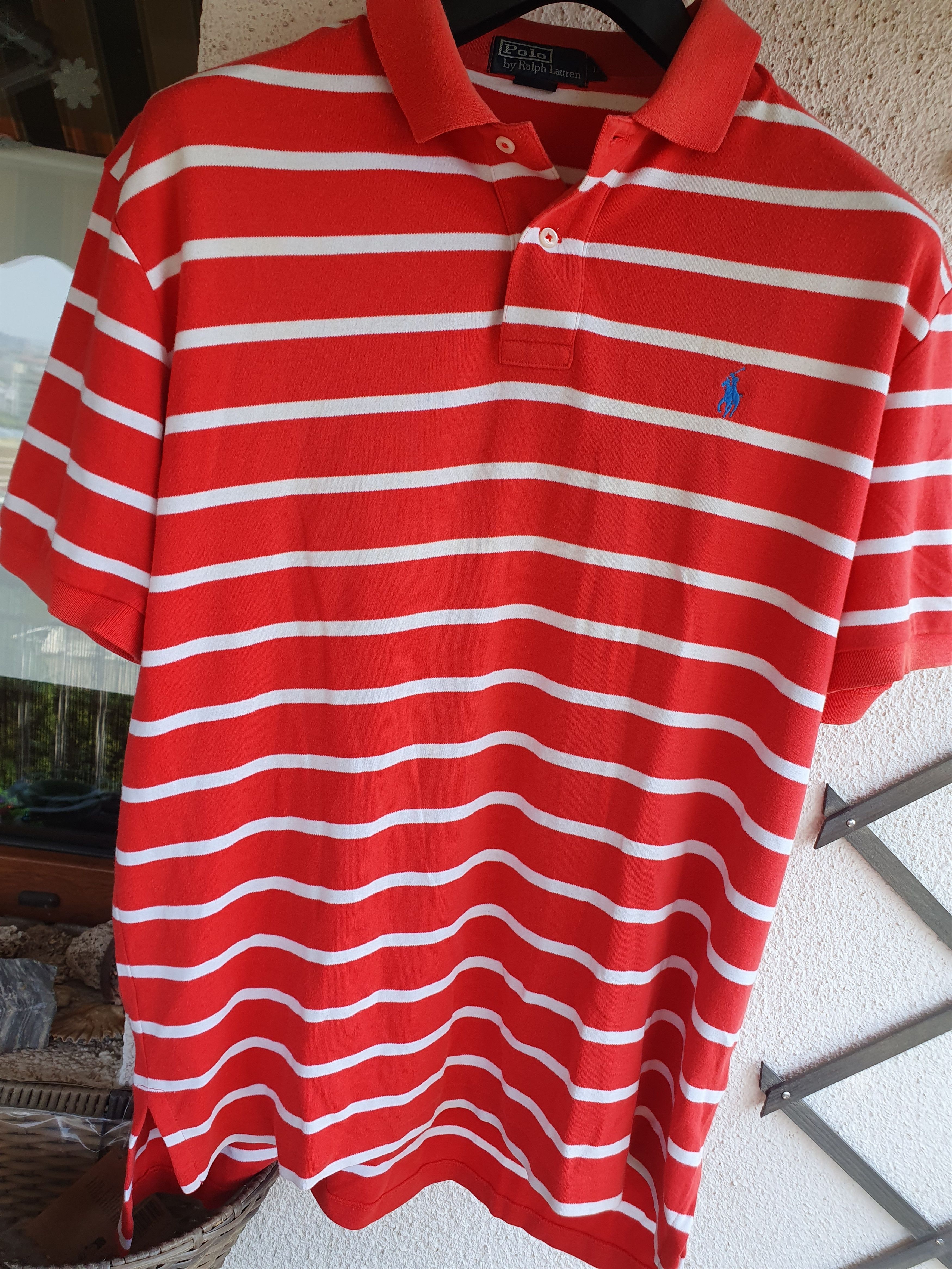 Polo Ralph Lauren × Swagger Polo Ralph Lauren Red White Striped Polo Shirt sz L Size US L / EU 52-54 / 3 - 2 Thumbnail
