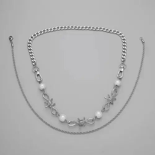 Other Wired Spike Pearl Necklace Chain Size ONE SIZE - 3 Thumbnail