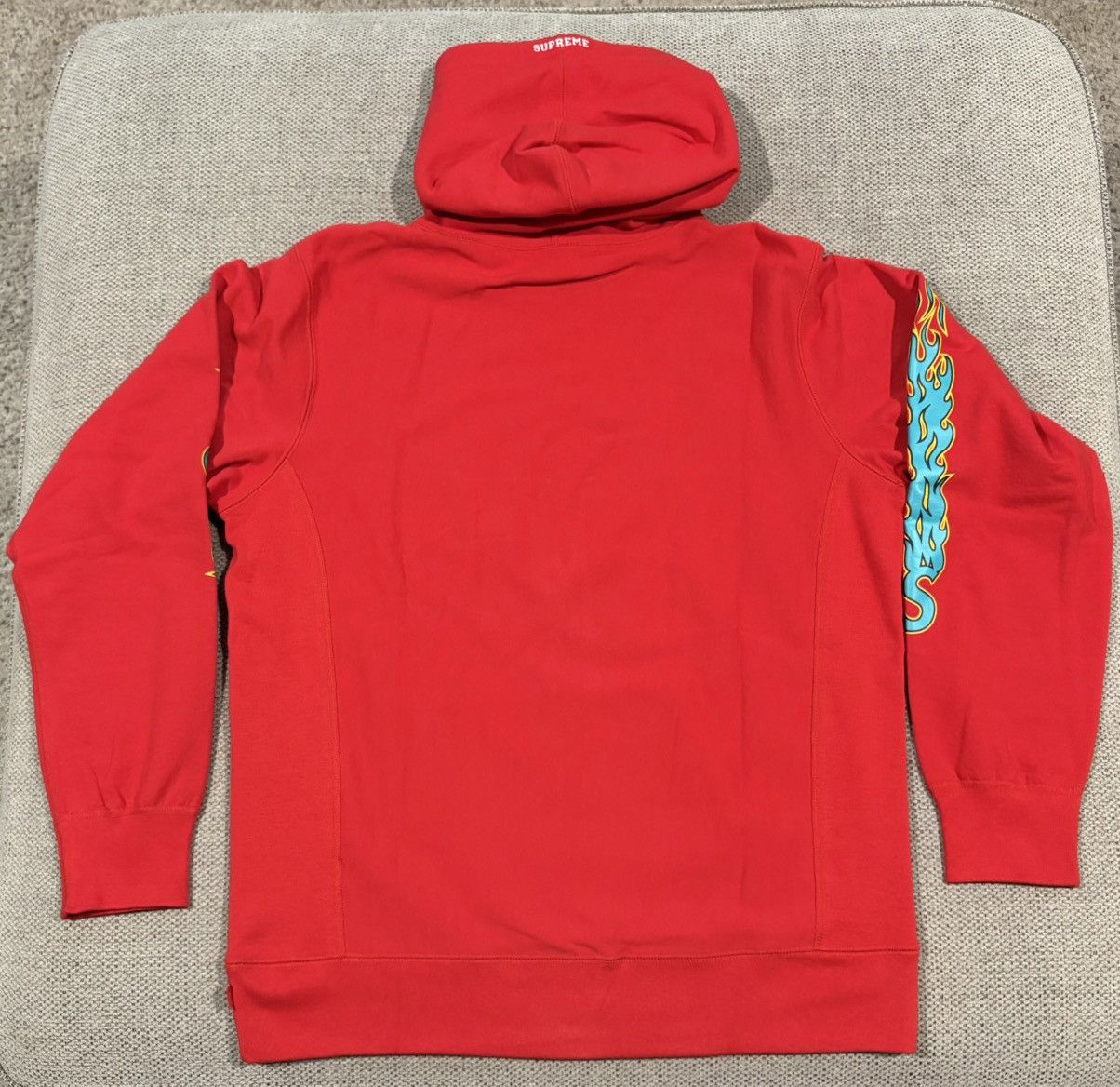 Supreme × Thrasher Supreme x Thrasher logo hoodie, flame sleeves Size US XL / EU 56 / 4 - 8 Thumbnail