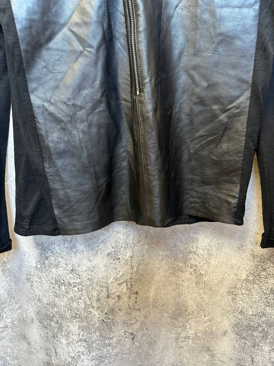 The Kooples The Kooples Lambskin Leather-Panel Zip Cardigan Wool Size L / US 10 / IT 46 - 8 Thumbnail