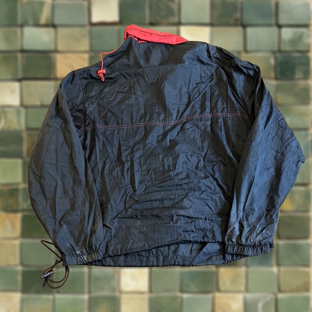 Vintage VINTAGE 90s Windbreaker Jacket 1/4 Zip Large Men Black Nylon Jacket Size US L / EU 52-54 / 3 - 1 Thumbnail