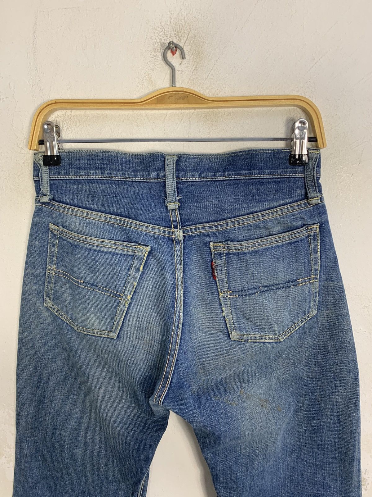 Other 90s Big Stone Indigo Denim Zipper Jeans Straight Cut Size US 28 / EU 44 - 4 Thumbnail