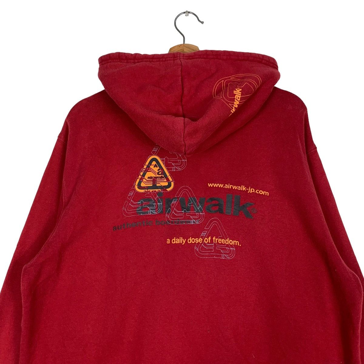 Airwalk AIRWALK Big Logo Red Zipper Hoodies Sweatshirts #0705-C32 Size US L / EU 52-54 / 3 - 8 Thumbnail