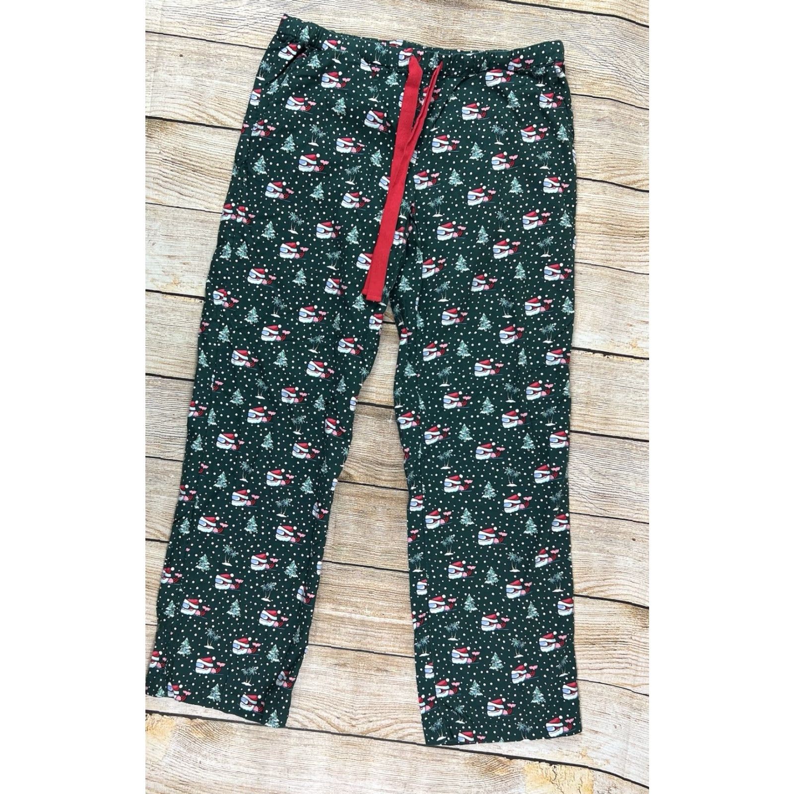 Vineyard Vines Vineyard Vines Pajama Pants Unisex Adults XS Green Christmas Santa Skiing Holiday Size US 27 - 2 Thumbnail