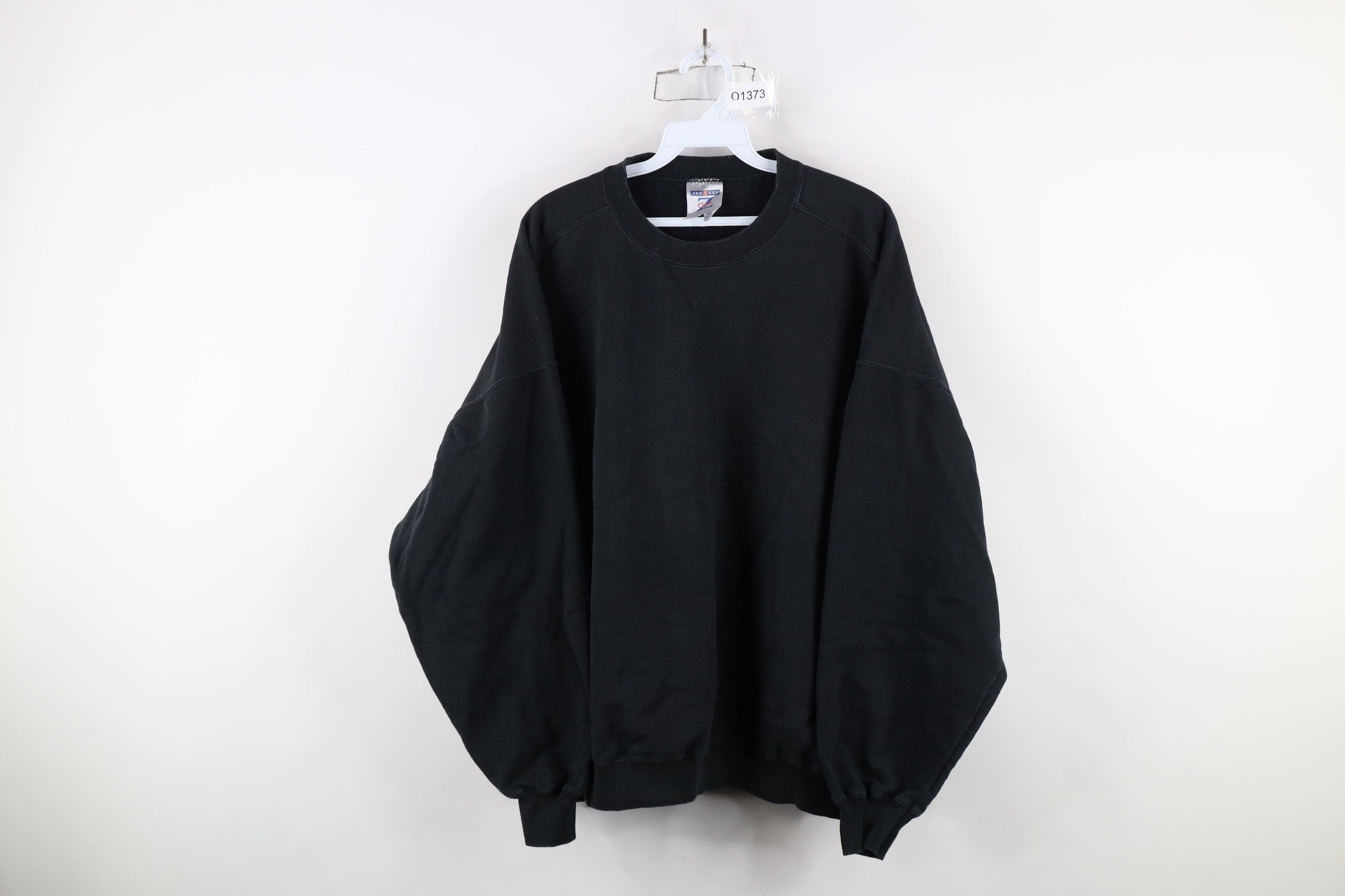 Vintage Vintage 90s Streetwear Blank Heavyweight Sweatshirt Black Size US XXL / EU 58 / 5 - 1 Thumbnail