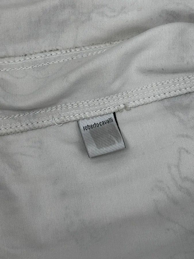 Just Cavalli 2000s Cavalli Beige Floral Buttoned Jacket Size XS / US 0-2 / IT 36-38 - 13 Thumbnail