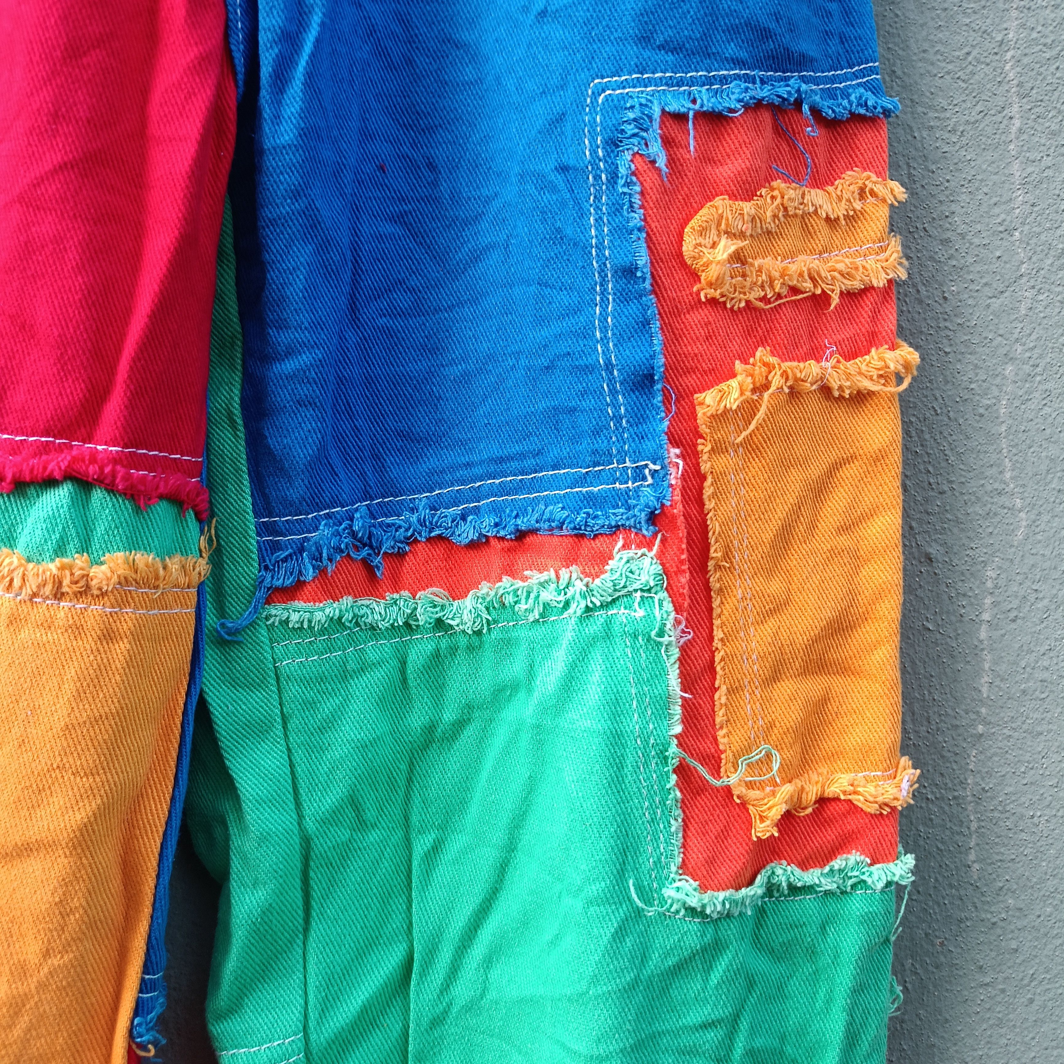 Japanese Brand Patchwork Multicolour Jeans Size US 30 / EU 46 - 11 Thumbnail