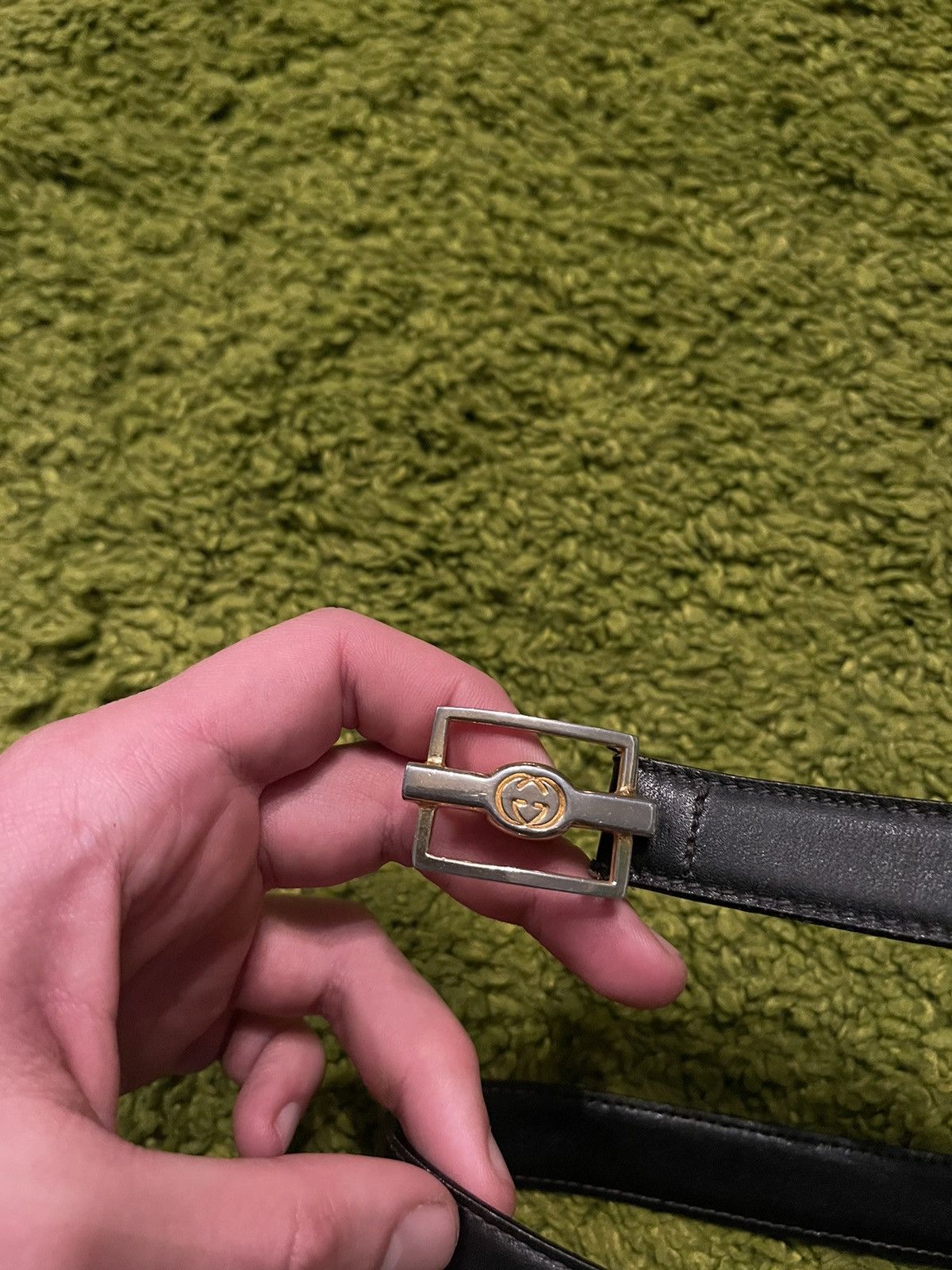 Gucci × Vintage Gucci 1990s archive vintage real leather GG belt Size ONE SIZE - 2 Thumbnail