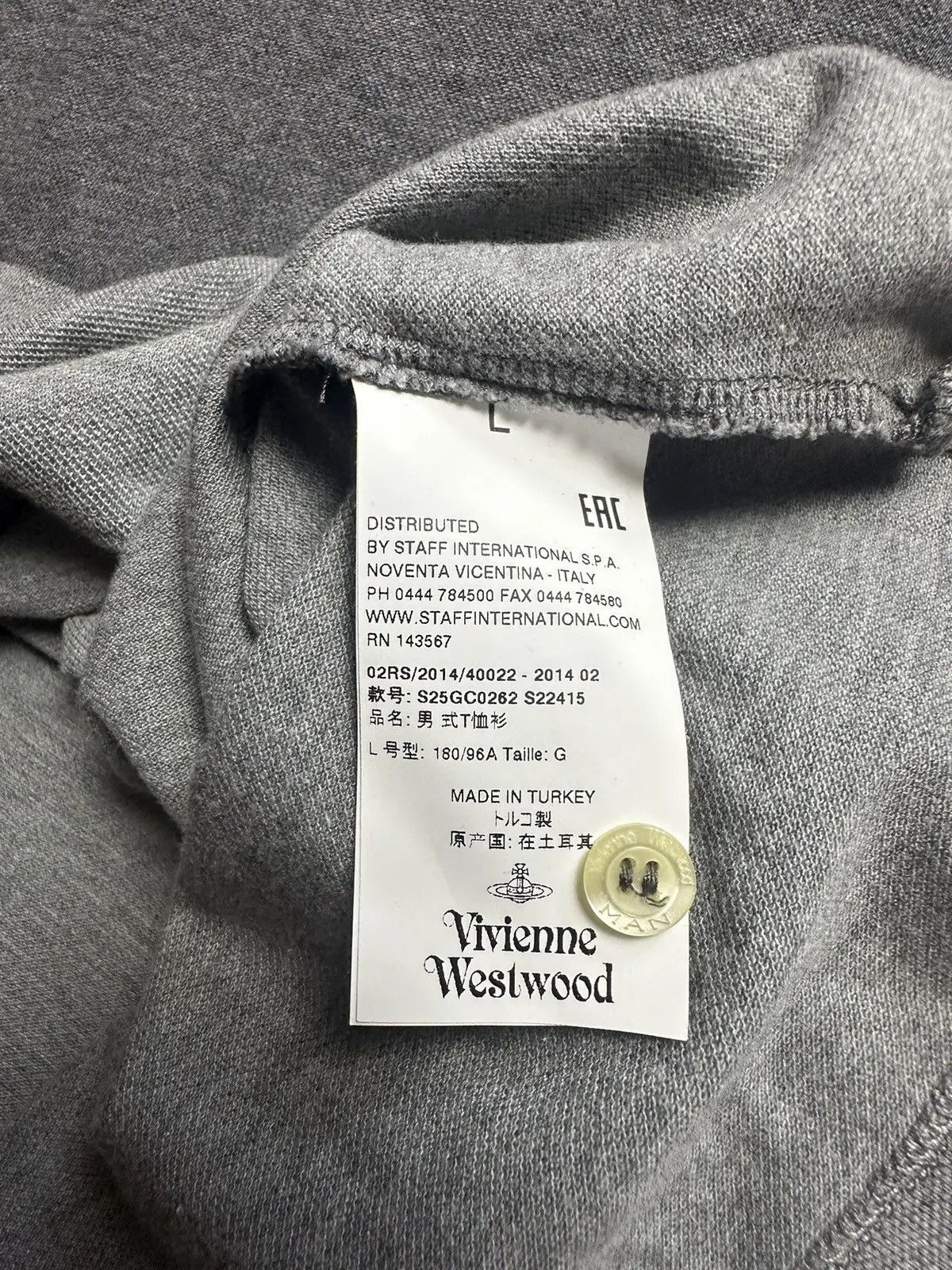 Vintage Vivienne Westwood polo shirt logo size L grey rare Size US L / EU 52-54 / 3 - 7 Thumbnail