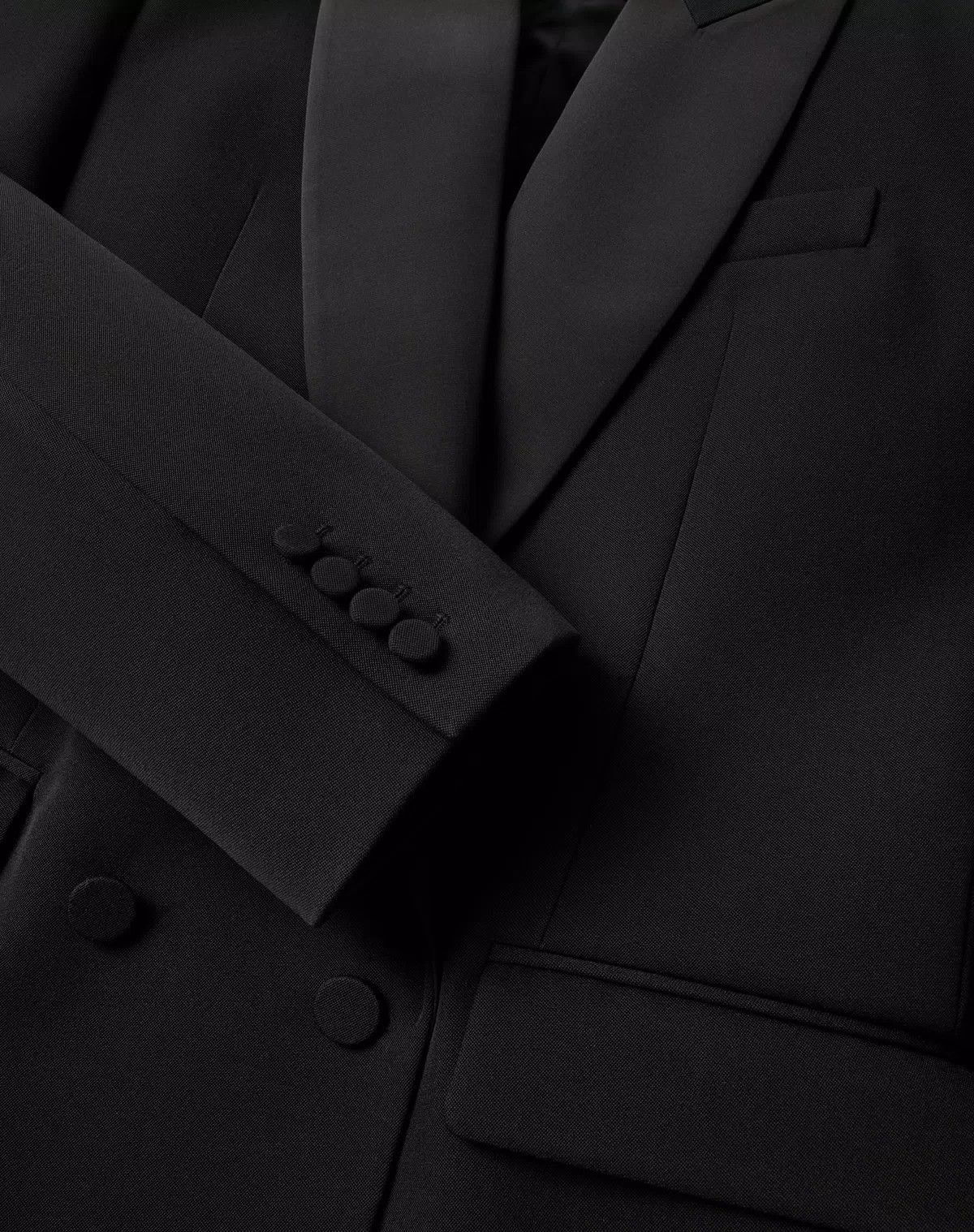 Valentino o1s1wg110625 Blazer In Grisaille in Black Size M / US 6-8 / IT 42-44 - 4 Thumbnail
