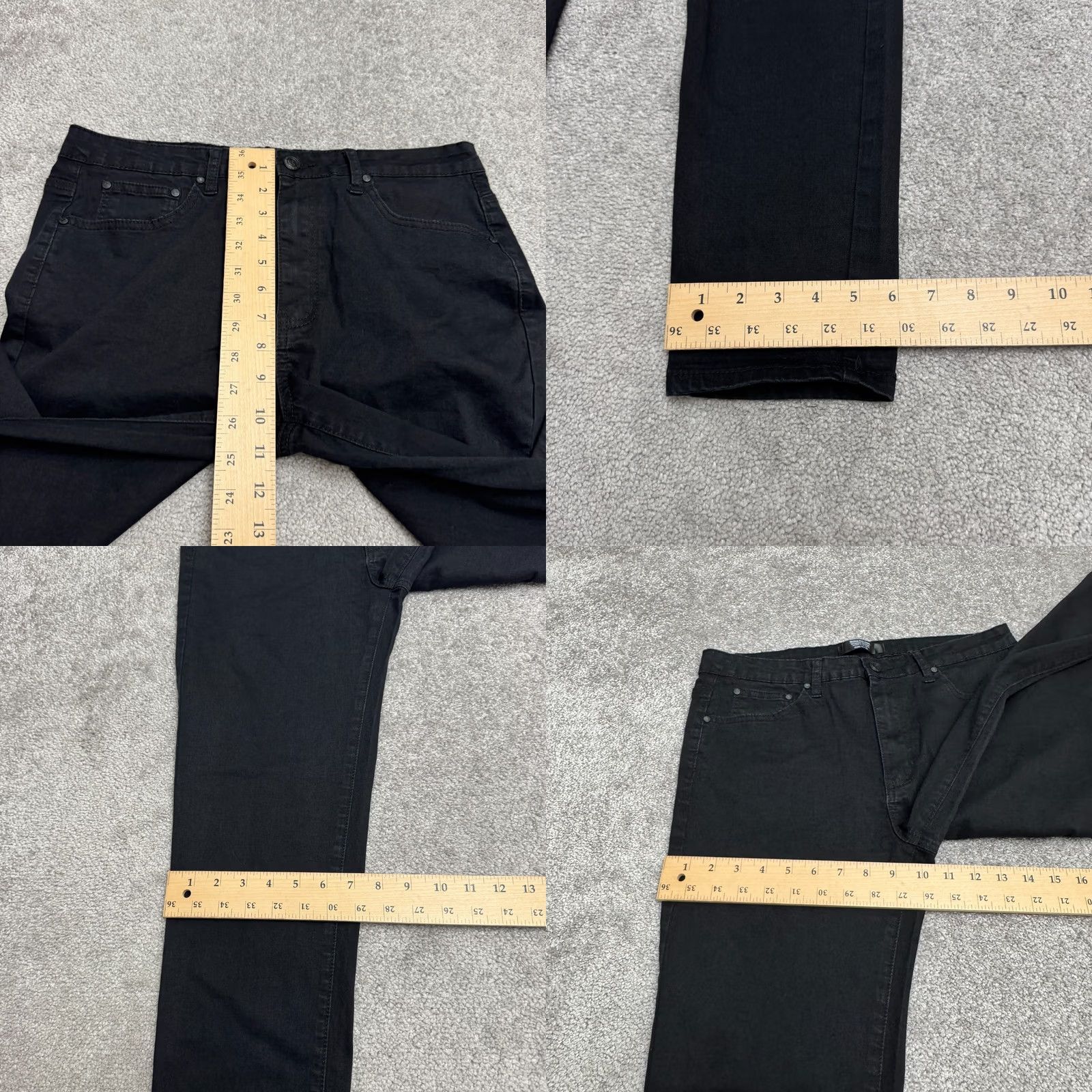 Denime Monkey Ride Jeans Original Vintage Straight Leg Jeans Womens Black 13/31 Denim Stretch Size 24" / US 00 / IT 34 - 9 Thumbnail