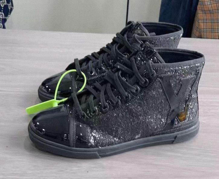Louis Vuitton Louis Vuitton Felt Sequined High-Top Sneakers -2508 Size US 5.5 / EU 38 - 2 Thumbnail
