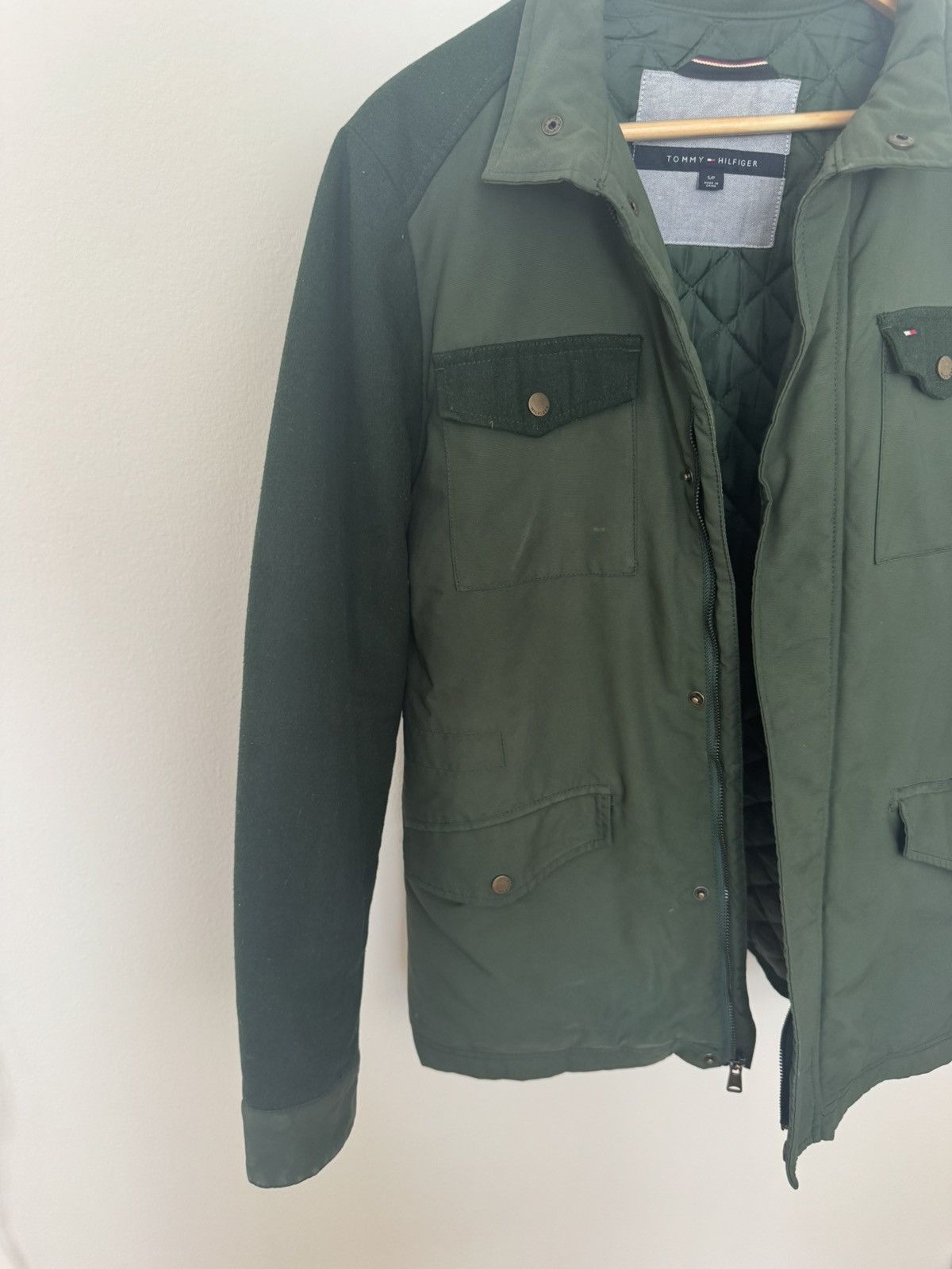 Tommy Hilfiger Tommy Hilfiger Mixed Media Field Jacket – Olive Green / Army Size US S / EU 44-46 / 1 - 5 Thumbnail