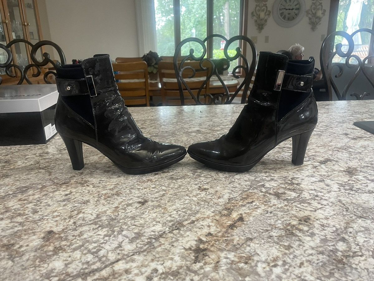 Aquatalia Aquatalia Black Leather Side Zip Royal Waterproof High Heels Size US 9 / IT 39 - 5 Thumbnail