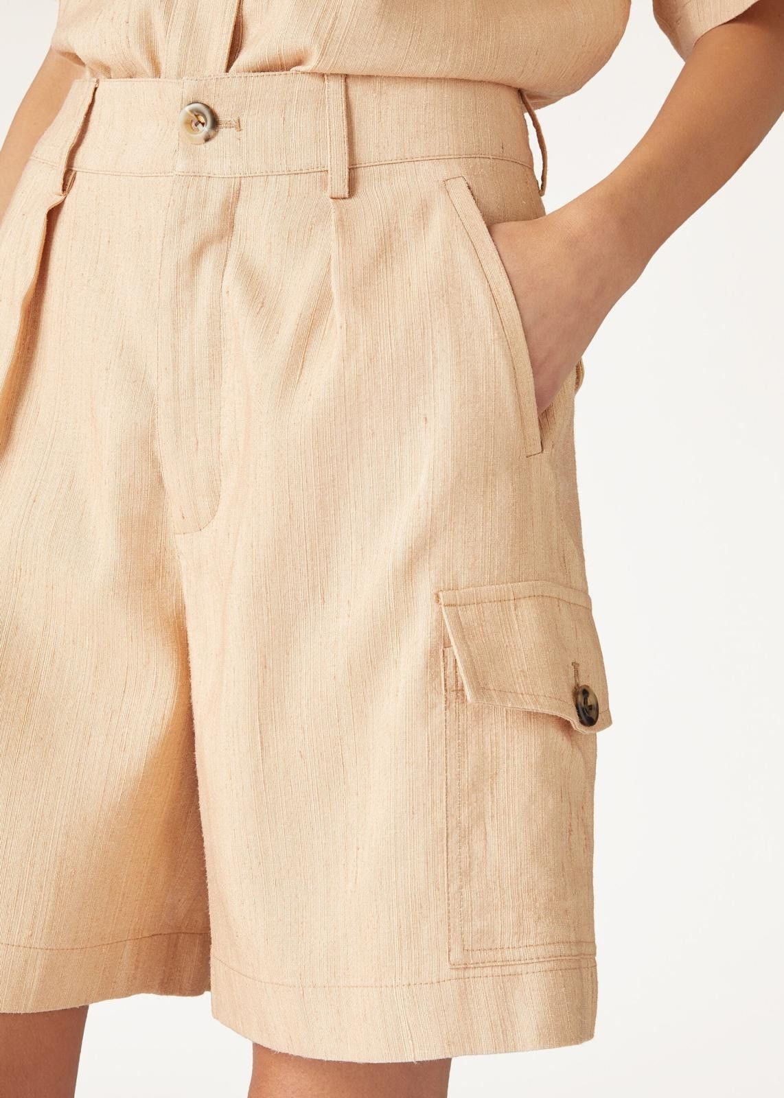 Loro Piana o1srvl11e0725 FAN8189 Linen Bermuda Short in Beige Size 27" / US 4 / IT 40 - 7 Thumbnail