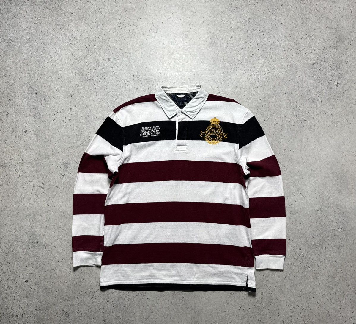 Tommy Hilfiger Tommy Hilfiger Striped Rugby Sweatshirt Size XL Size US XL / EU 56 / 4 - 1 Thumbnail