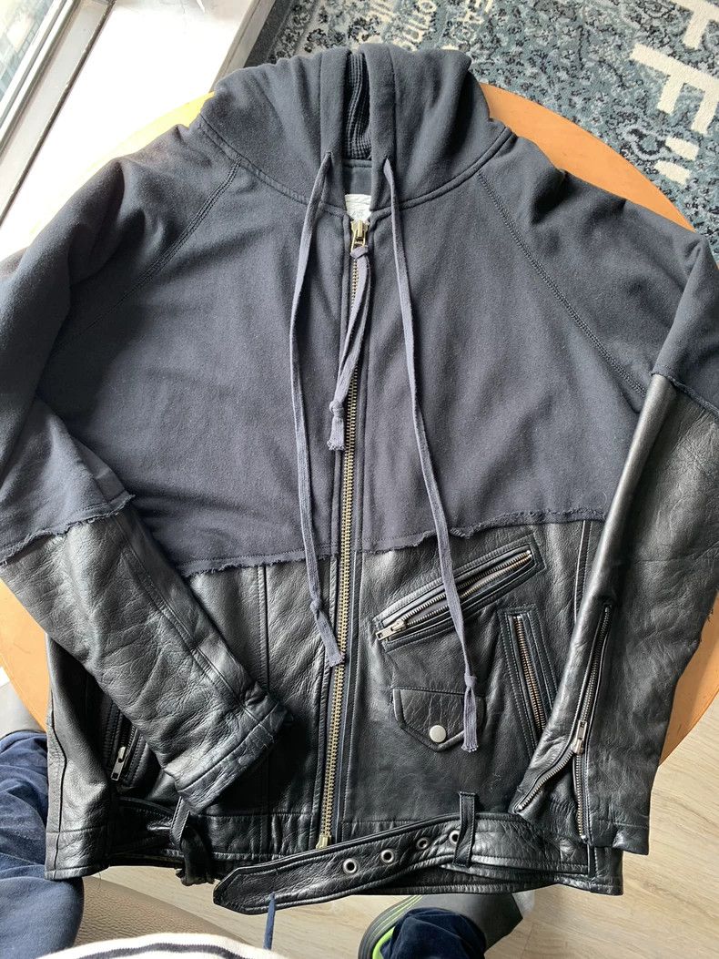 Greg Lauren greg lauren Patchwork leather hoodie 2504-Nextarrow Size US S / EU 44-46 / 1 - 1 Thumbnail