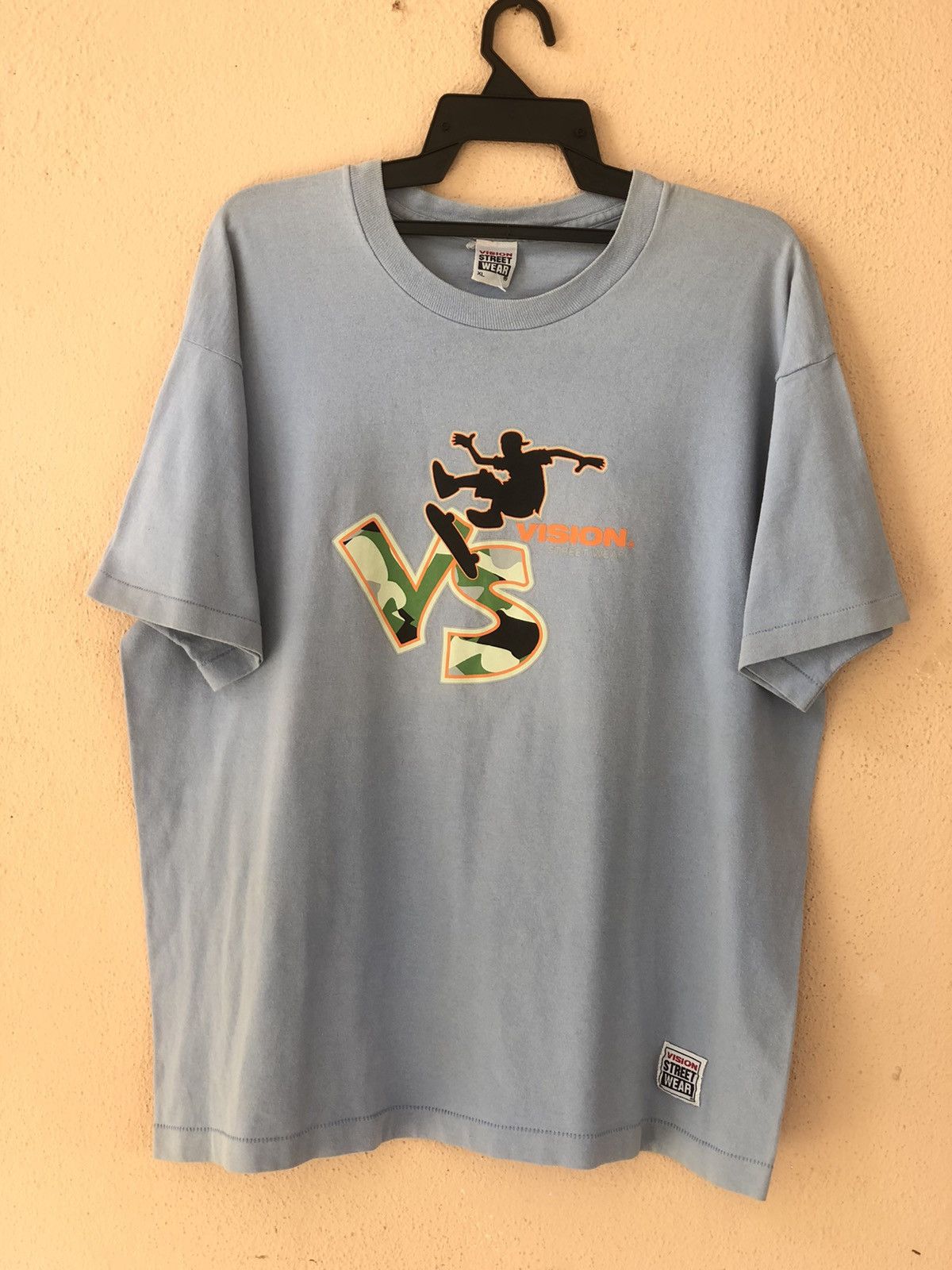 image of Skategang x Vintage 90 Vision Streetwear Skate Tee in Blue, Men's (Size XL)