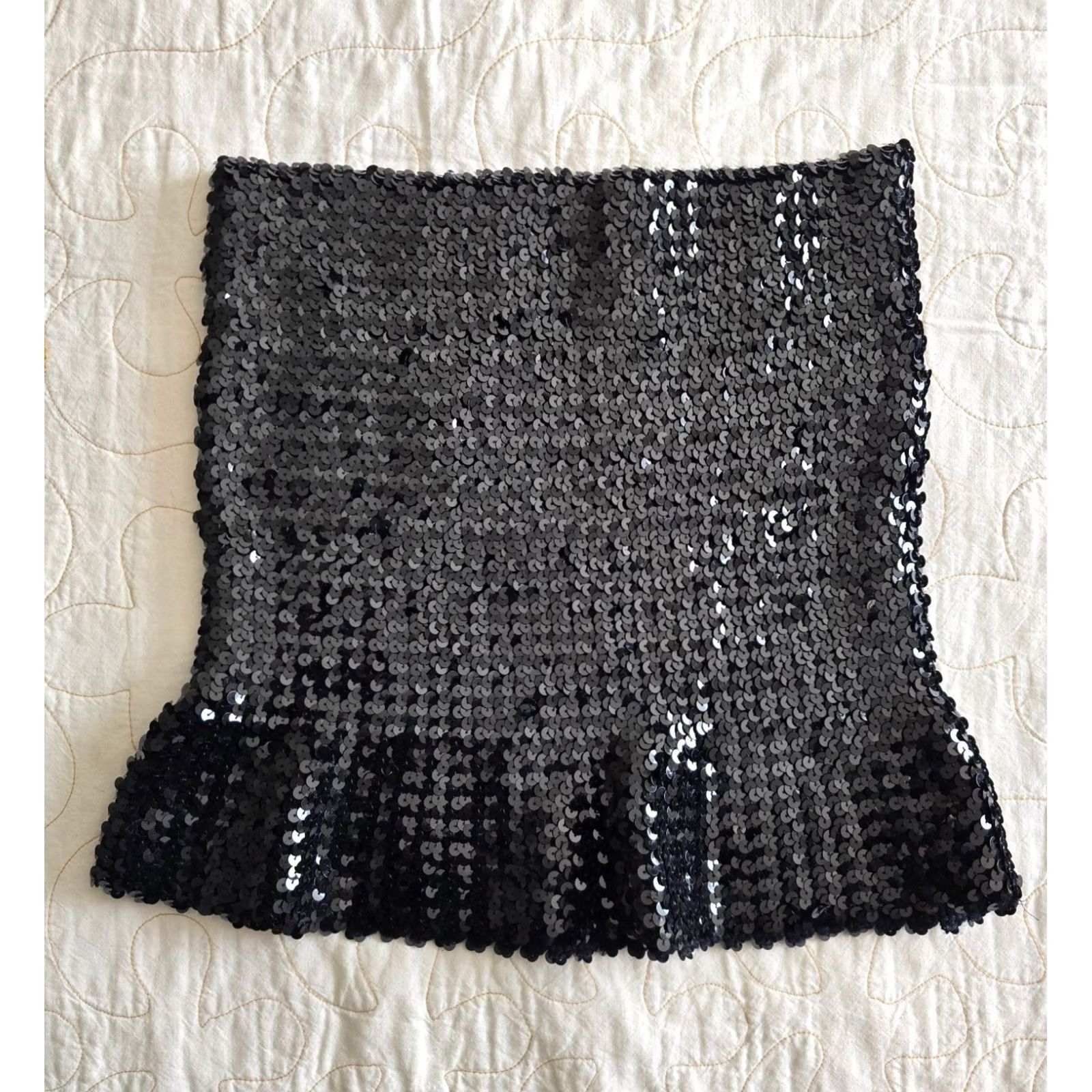 Vintage VINTAGE Avon Fashions Black Sequins Tube Top Womens Small Rave Cocktail 80s 90s Size S / US 4 / IT 40 - 2 Thumbnail